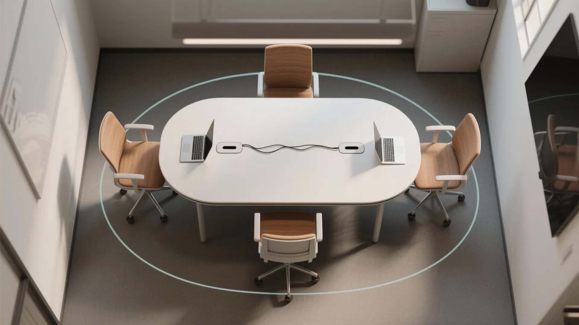 2) Rounded Rectangles for Shared Tables