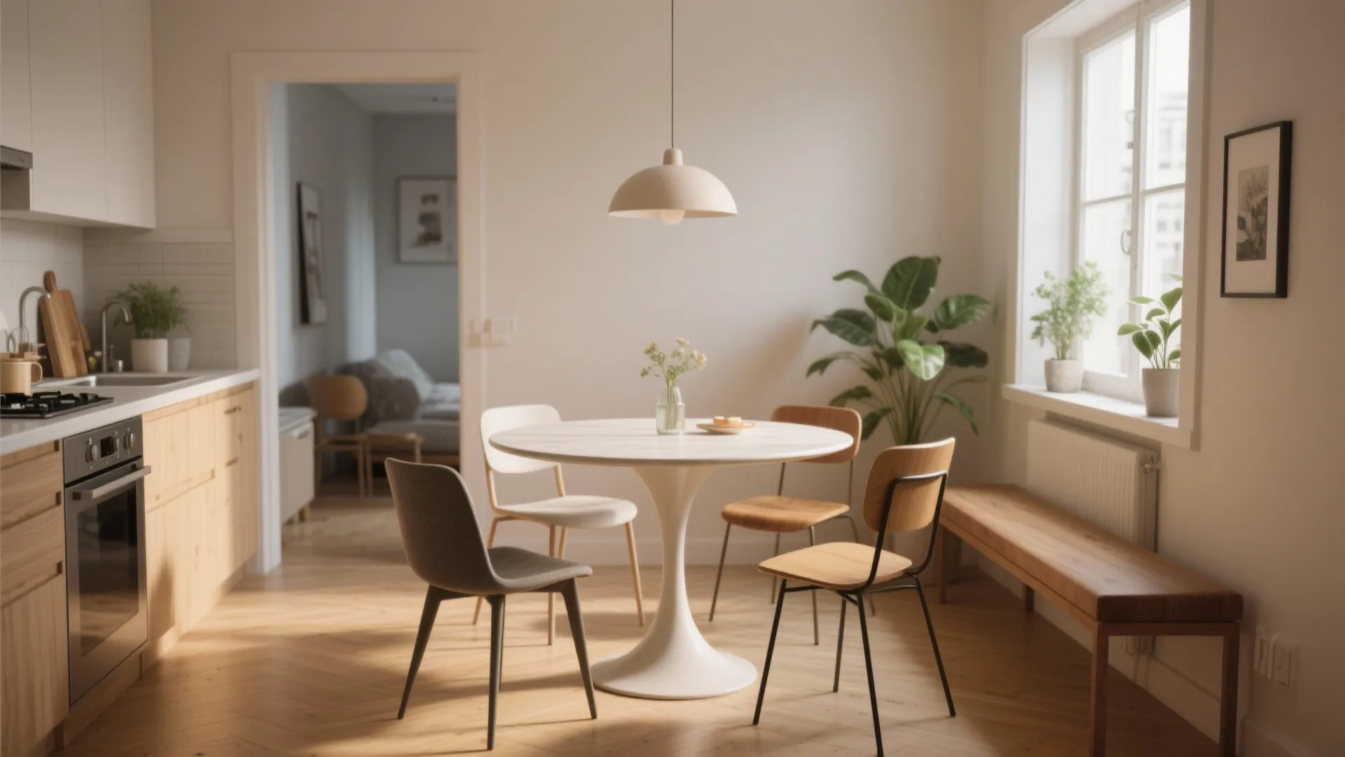 3. Round pedestal or tulip table