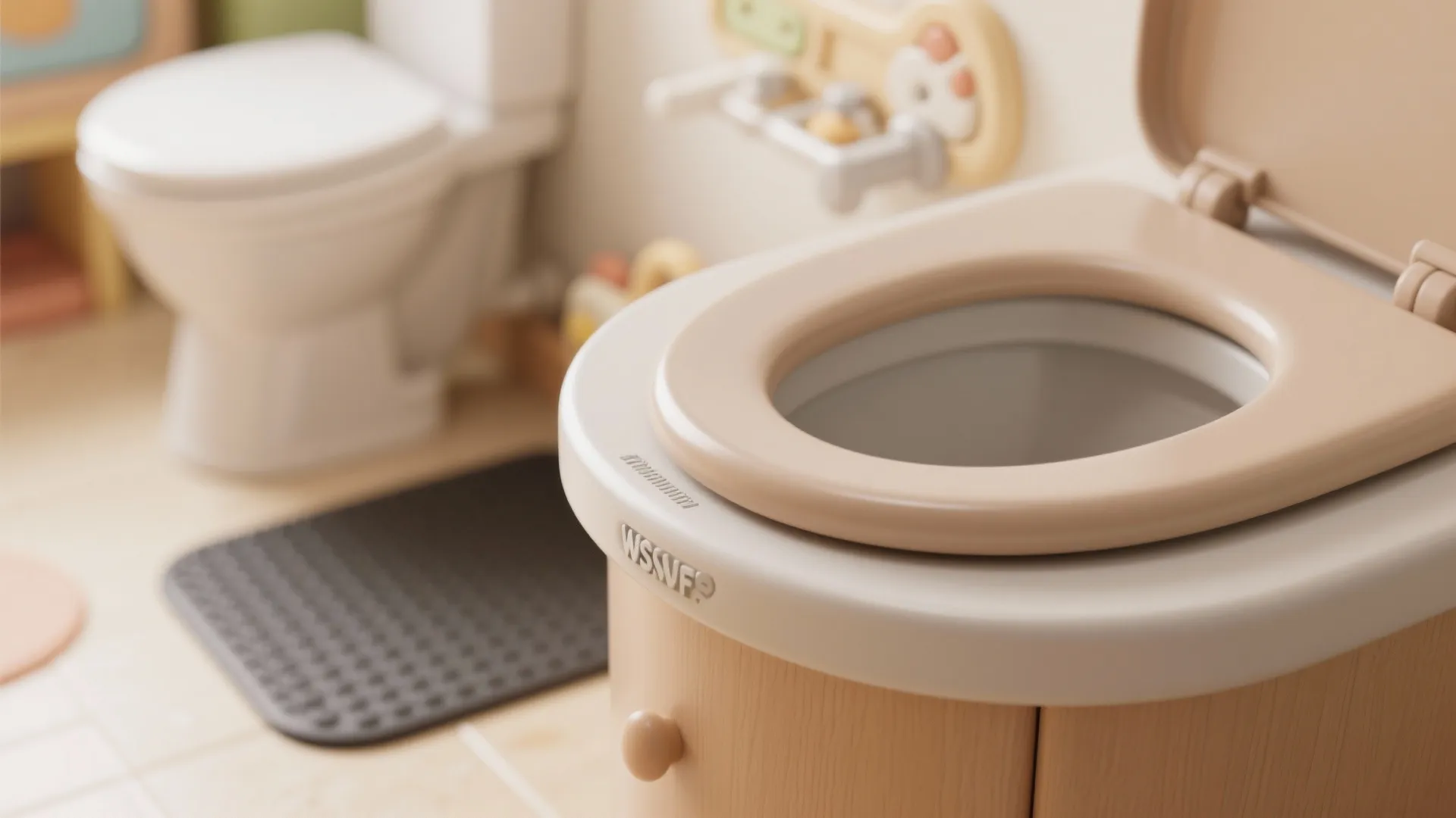 2. Rounded fixtures and soft finishes