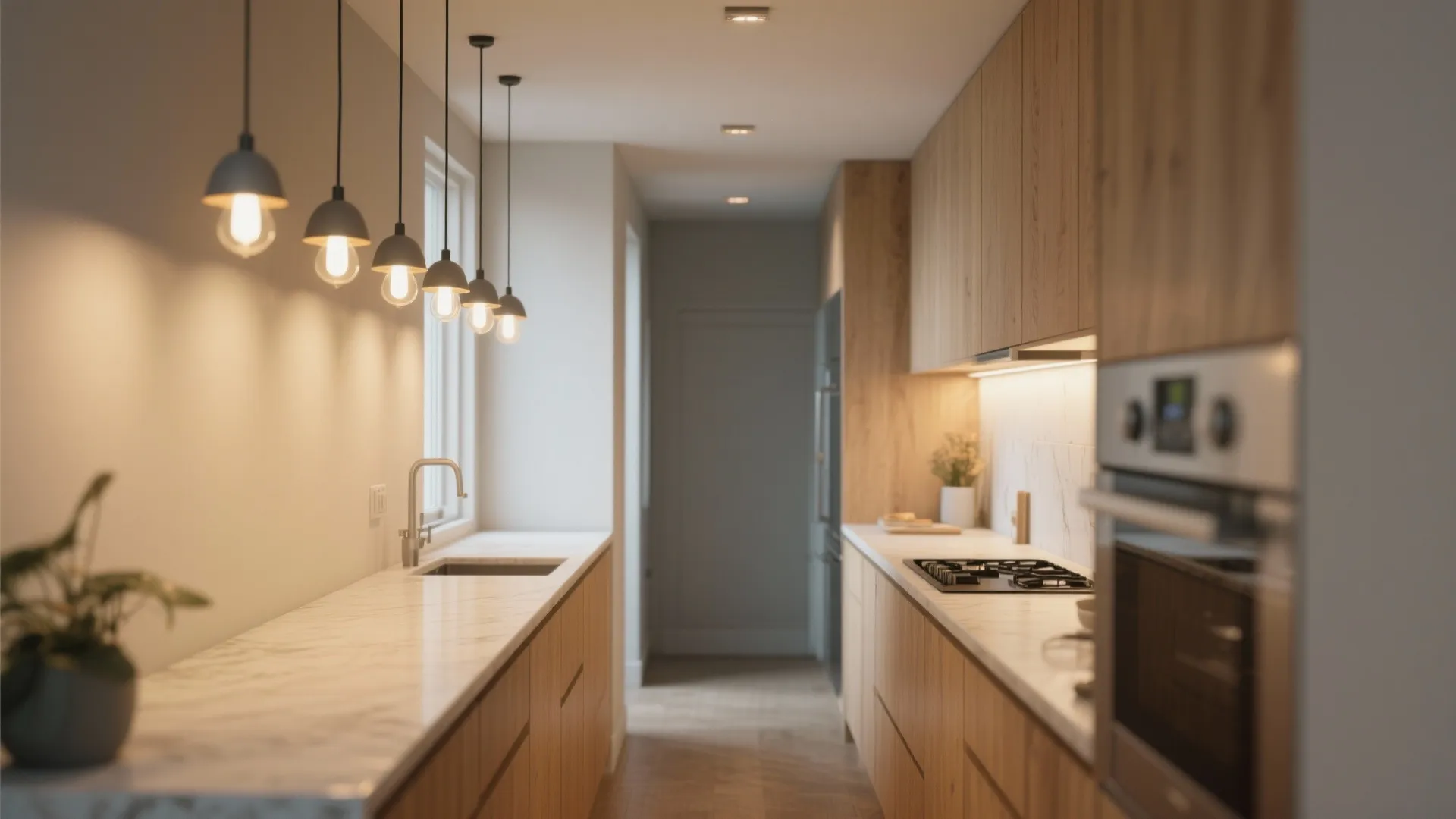 2. Pendant Lights in a Row