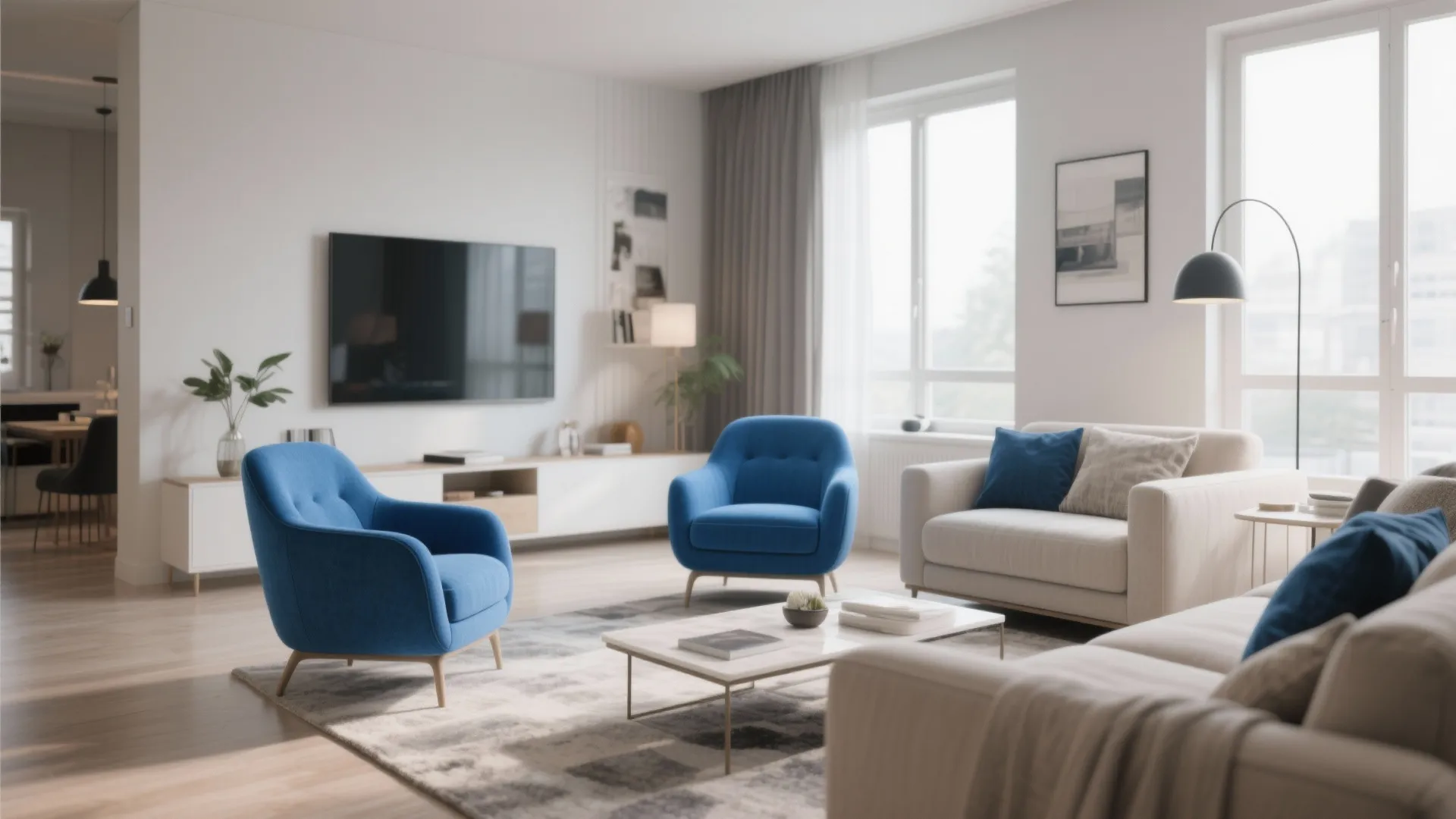 Accent Chairs in Royal Blue