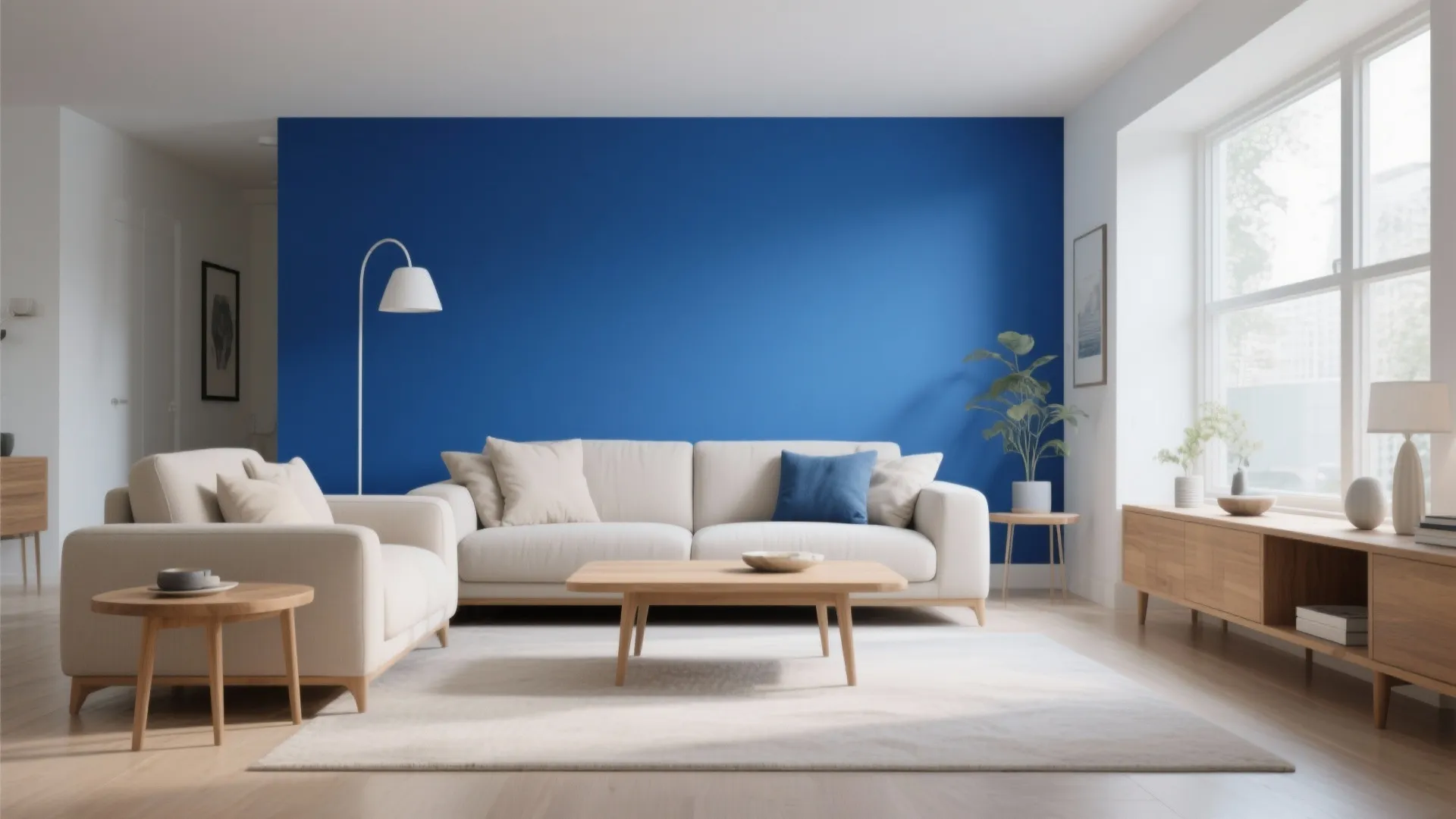 1. Royal Blue Accent Wall