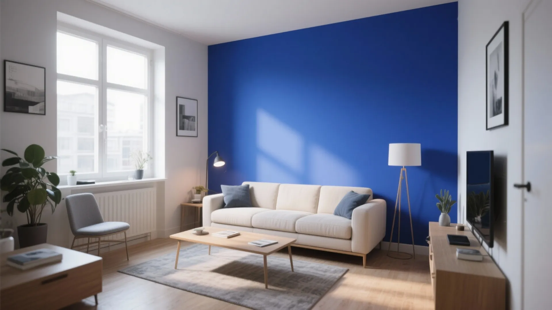 Royal Blue Accent Wall Drama