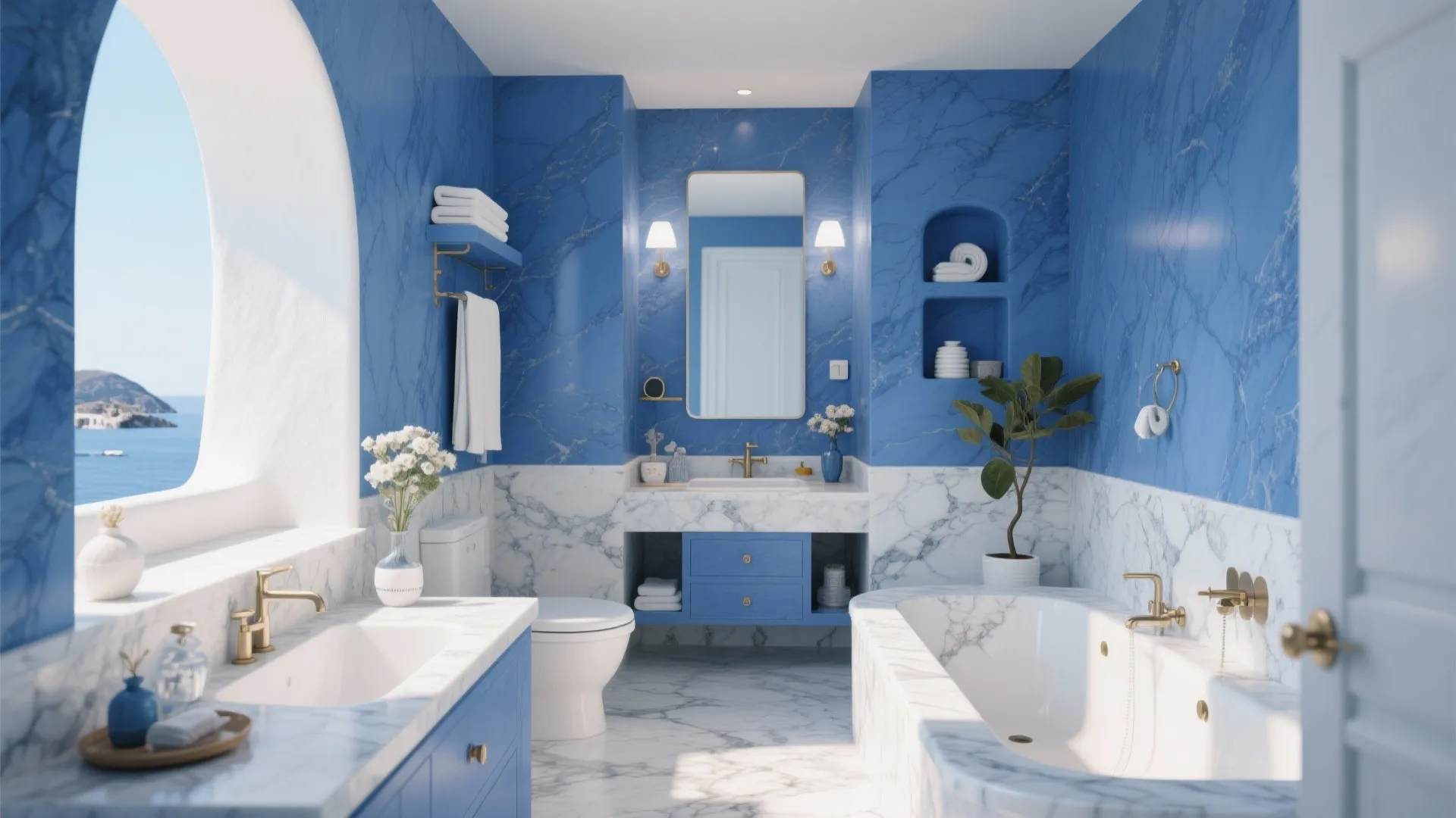 Stunning Royal Blue and White Bathroom Ideas: Transform Your Space with These Elegant Color Combinations