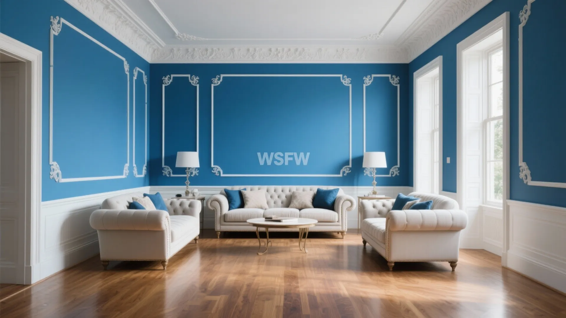 Classic Royal Blue with White Trim