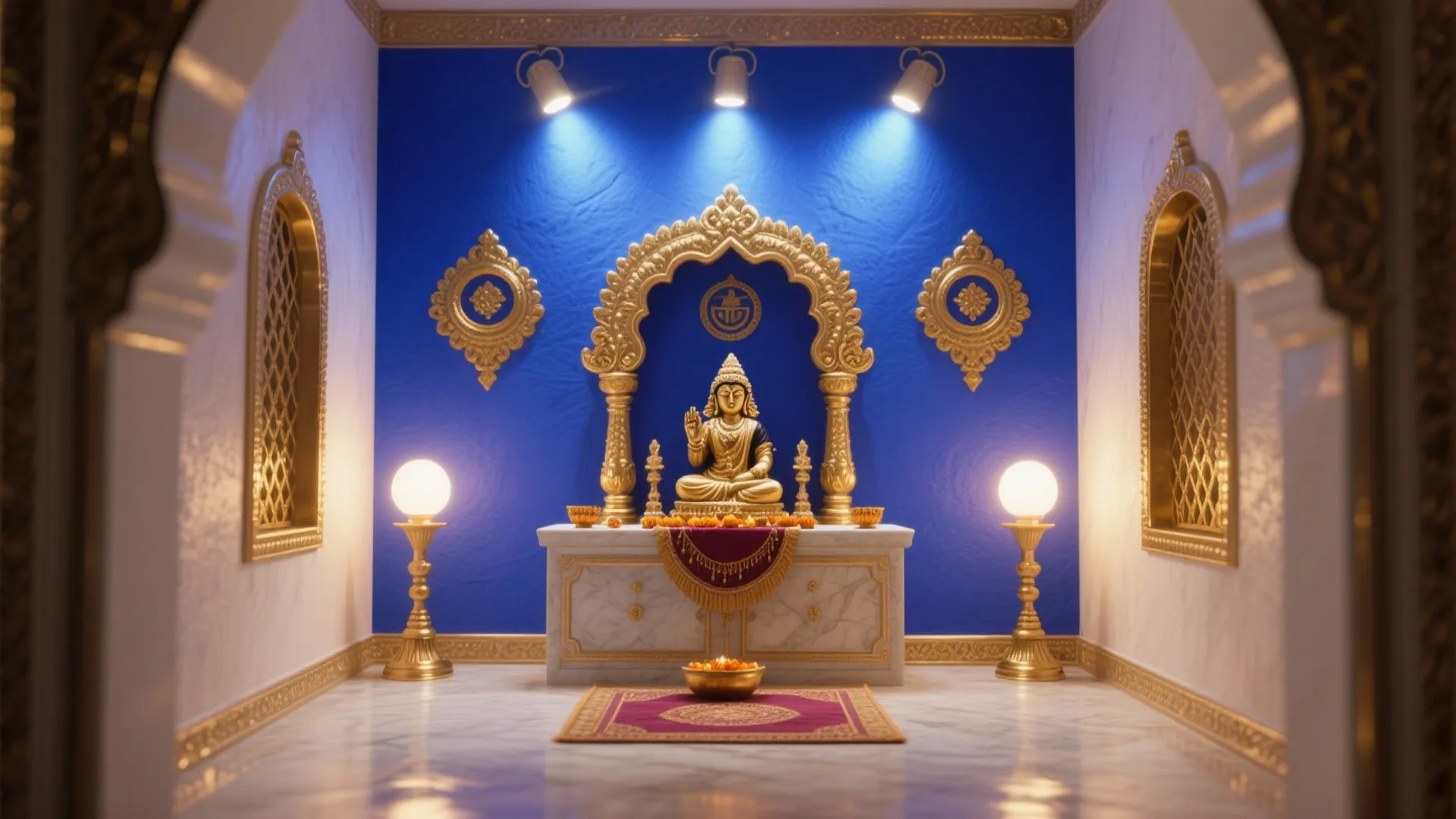 Royal Blue Accent Wall