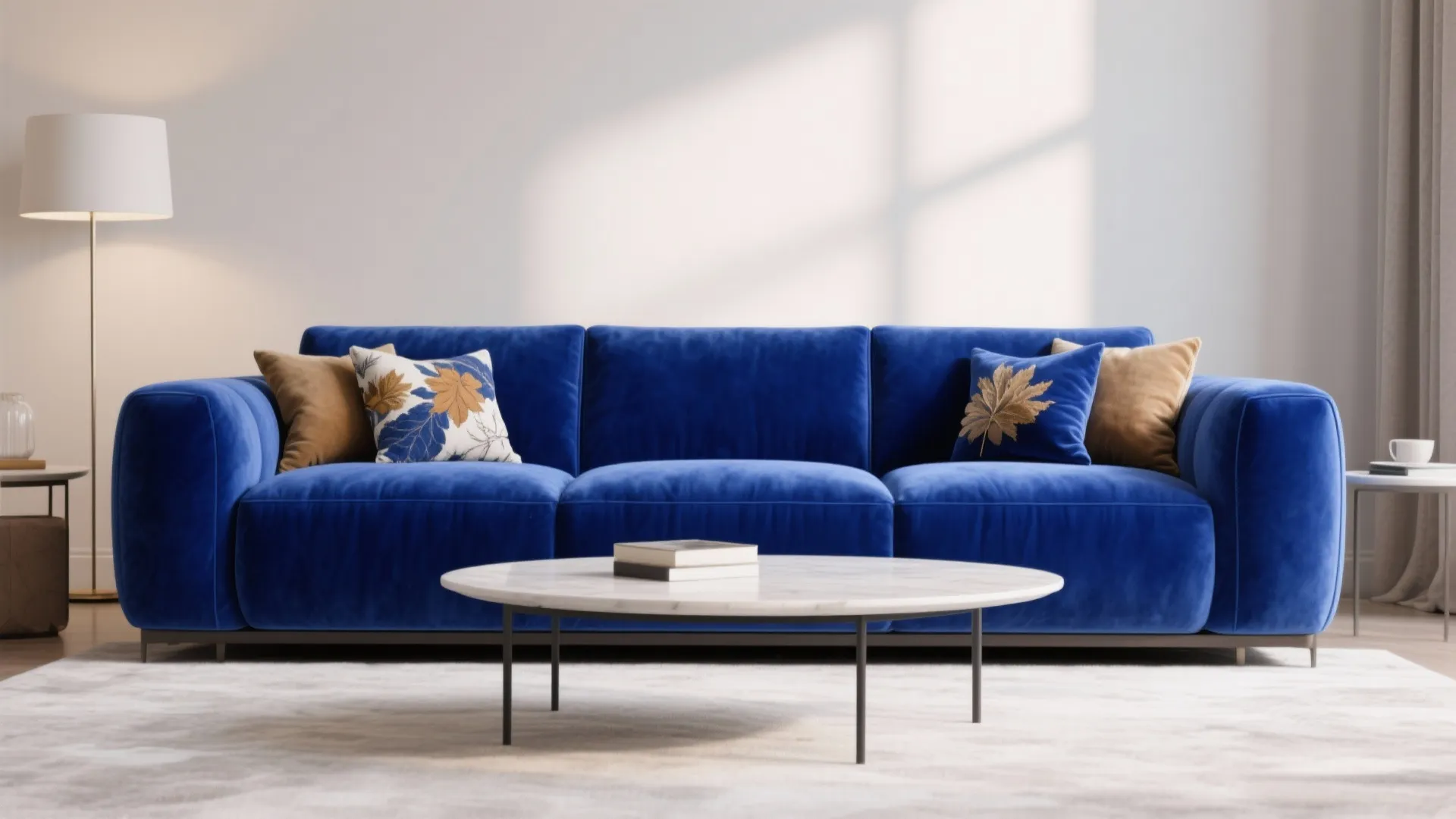 2. Royal Blue Sofa as a Focal Point