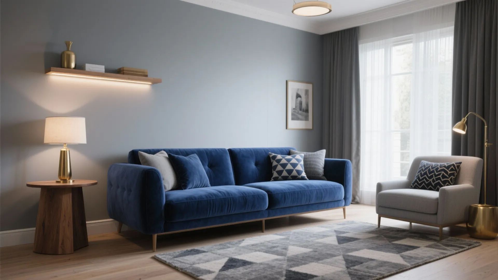 Royal Blue & Gray Living Room Ideas: 5 creative small-space inspirations to style a royal blue and gray living room