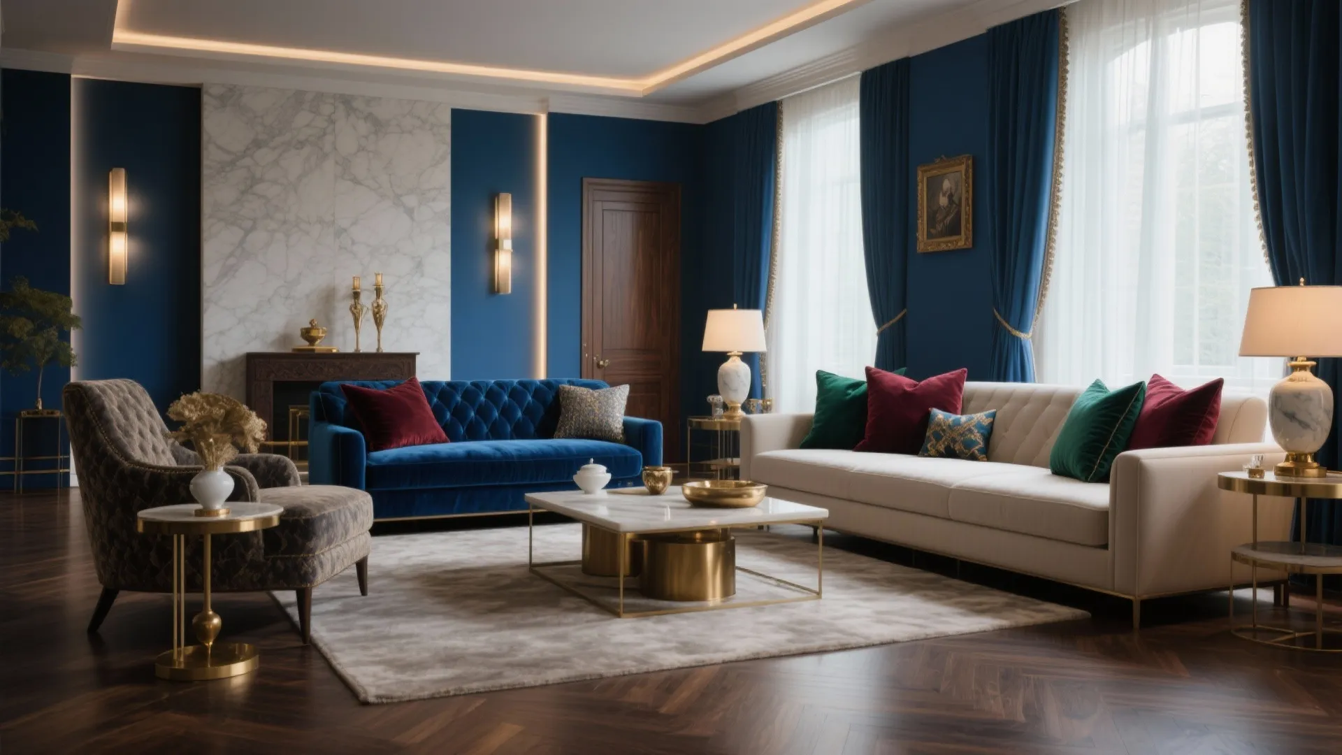 Royal Colour Combination for Living Room: Designer Secrets Revealed: 1 Minute to Stunning Royal Colour Combos for Your Living Room
