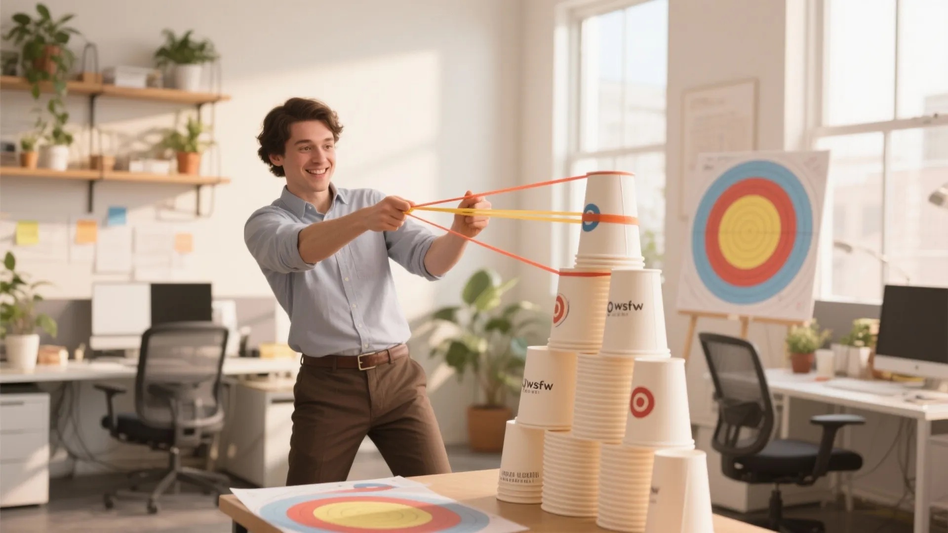 4. Rubber Band Archery