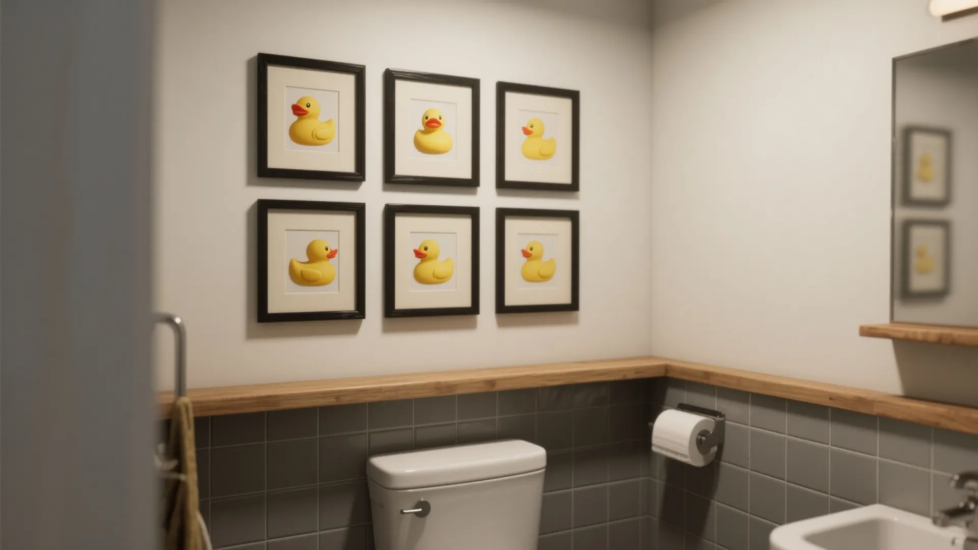 5 Funny Bathroom Art Ideas: Playful, low-cost bathroom art ideas that make tiny bathrooms smile