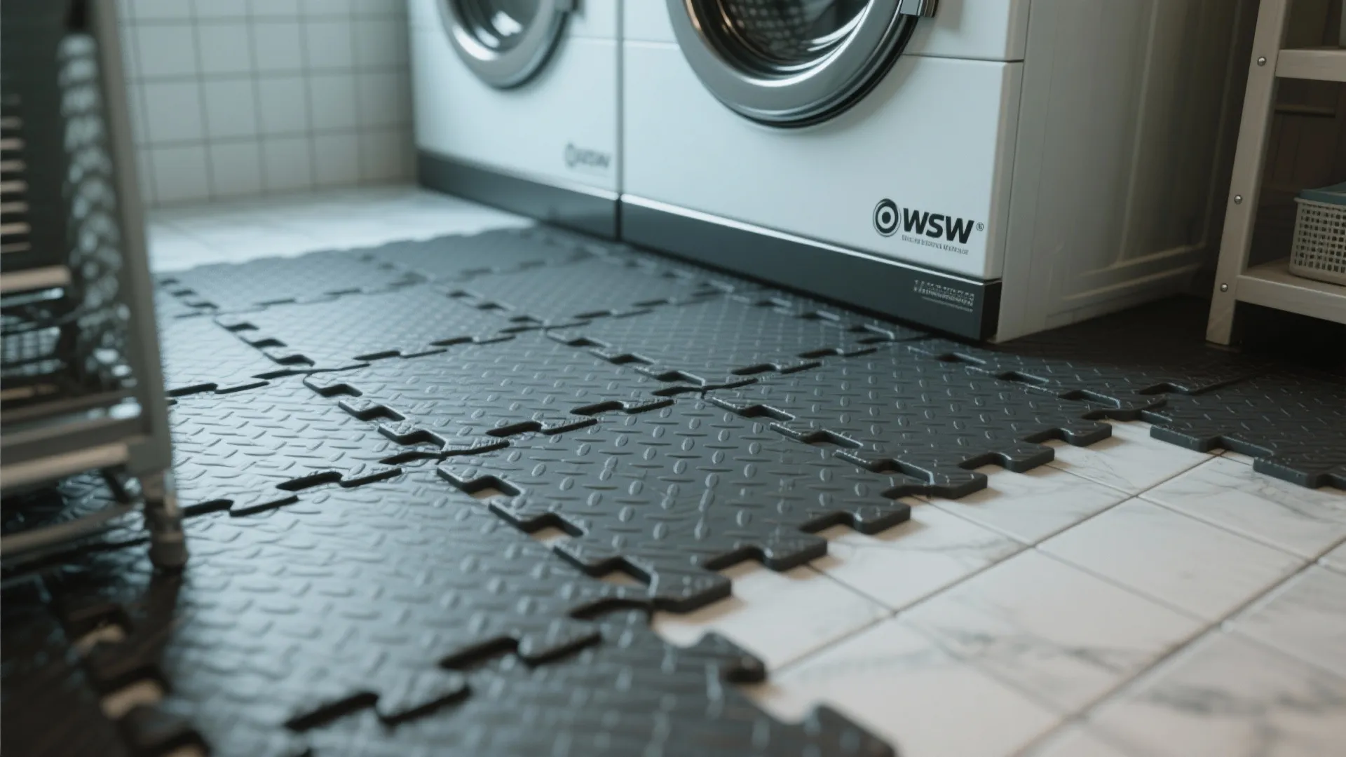 5. Rubber tiles for anti-slip and comfort