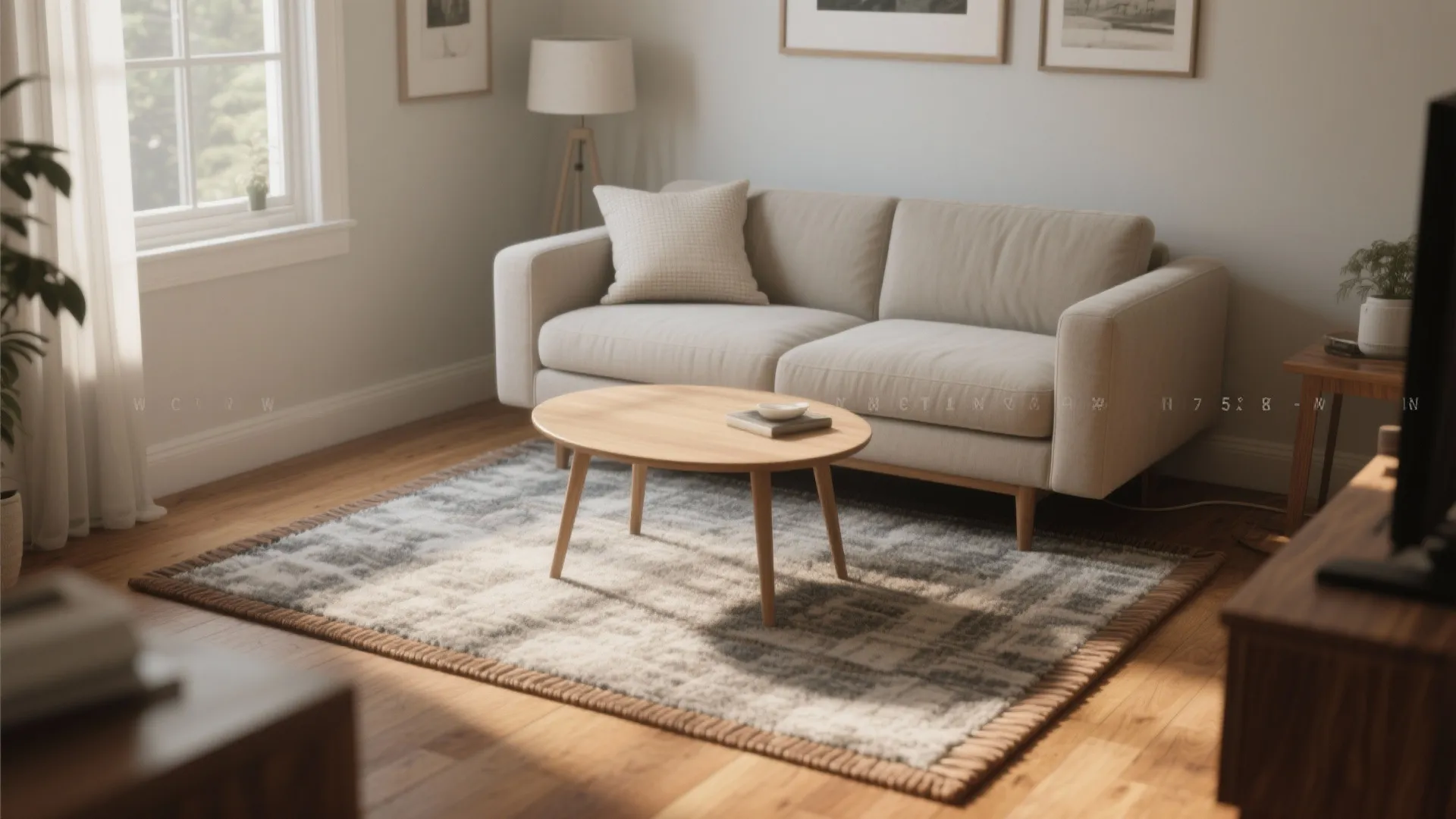 1. Go slightly smaller than the whole floor: 5x8 or 6x9