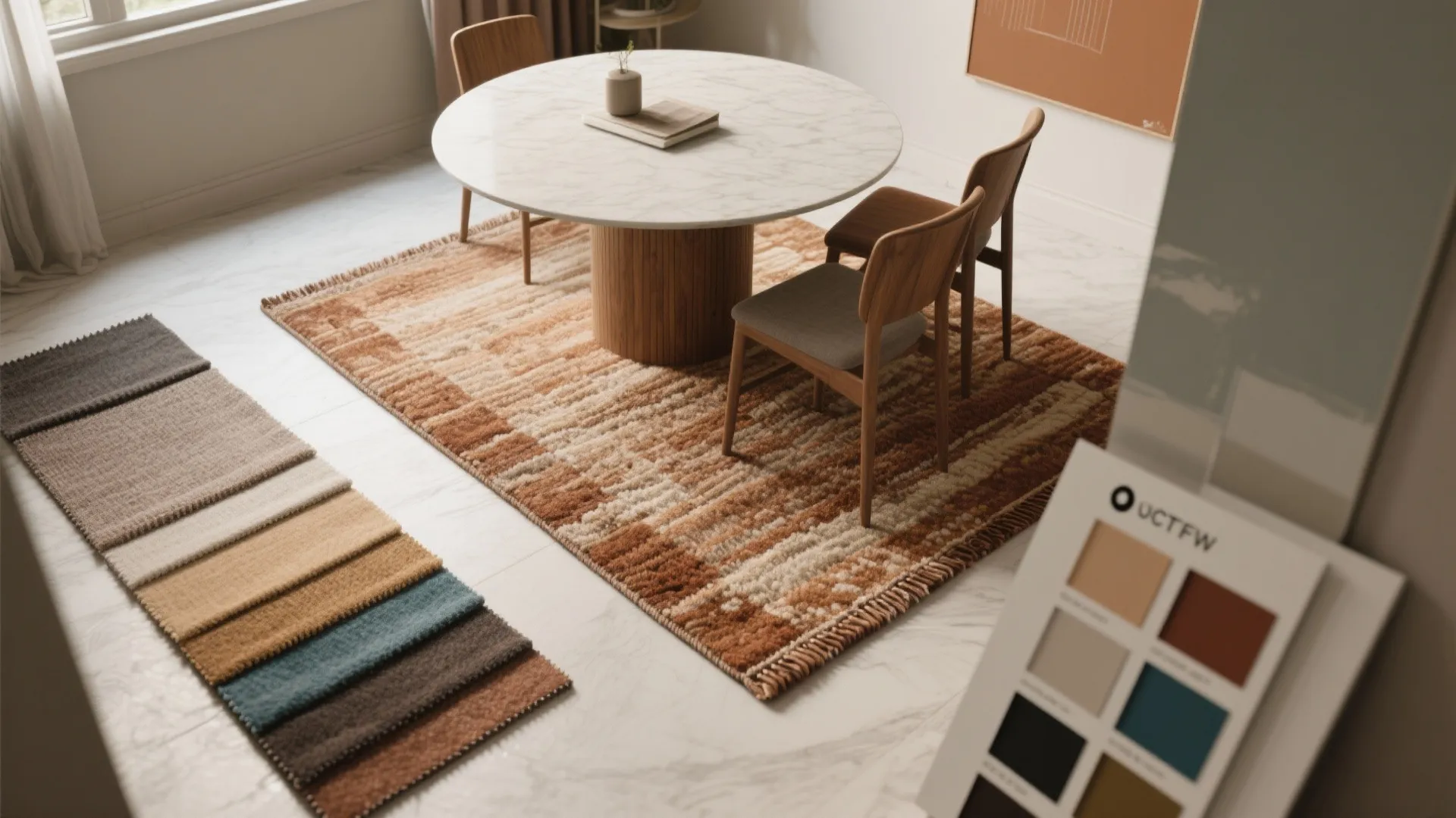 4. Define with Rugs & Paint, Not Walls