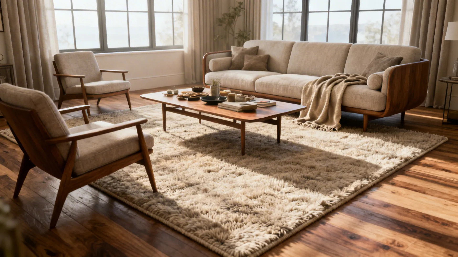 5 Rug Placement Ideas for Living Rooms
