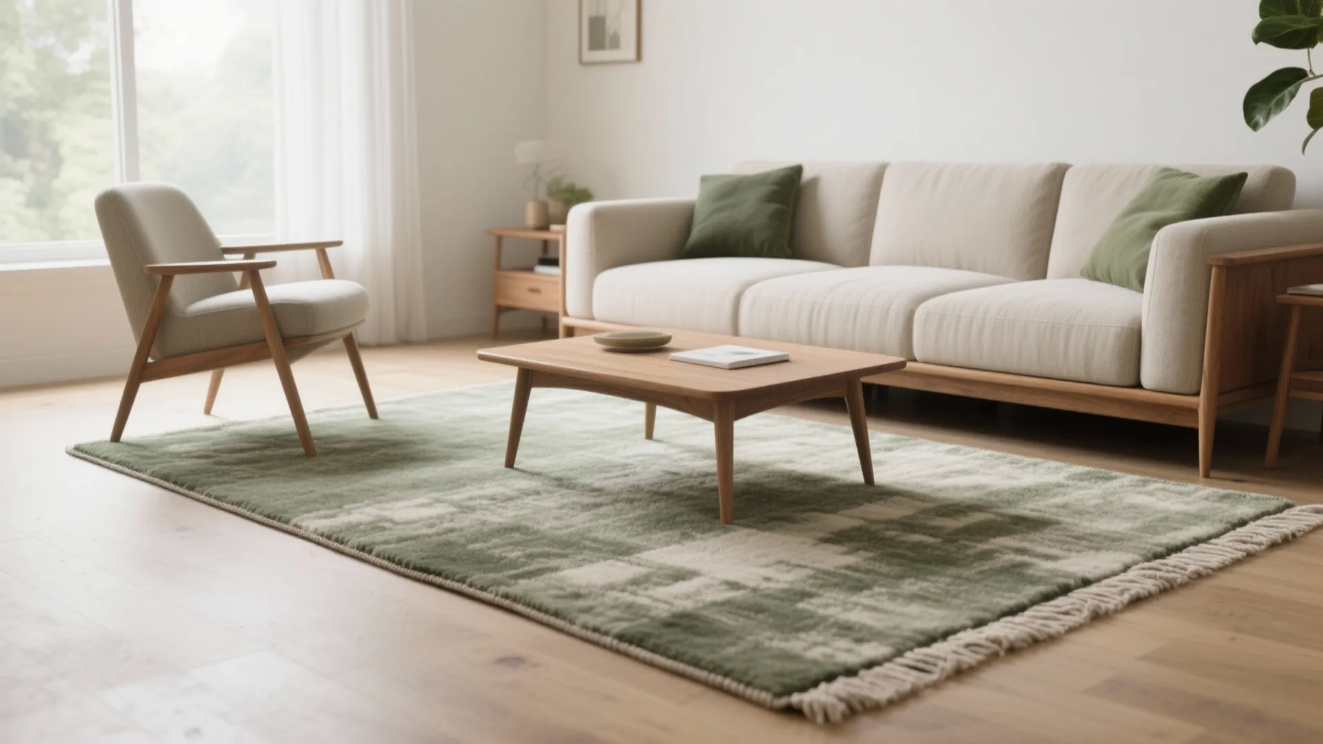 2) Rule-of-thirds rug and anchor points