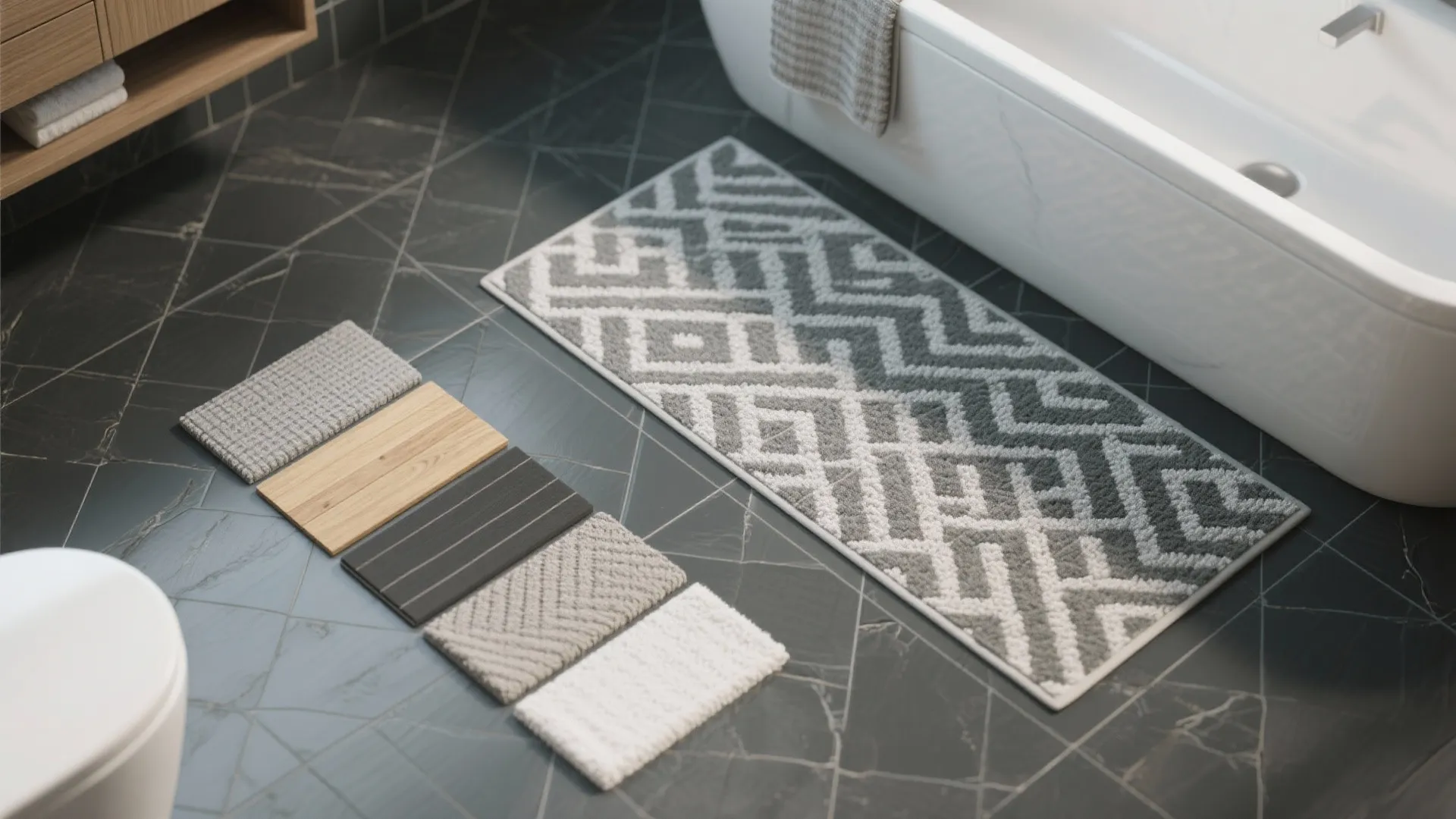 4. Use patterned rugs and accents