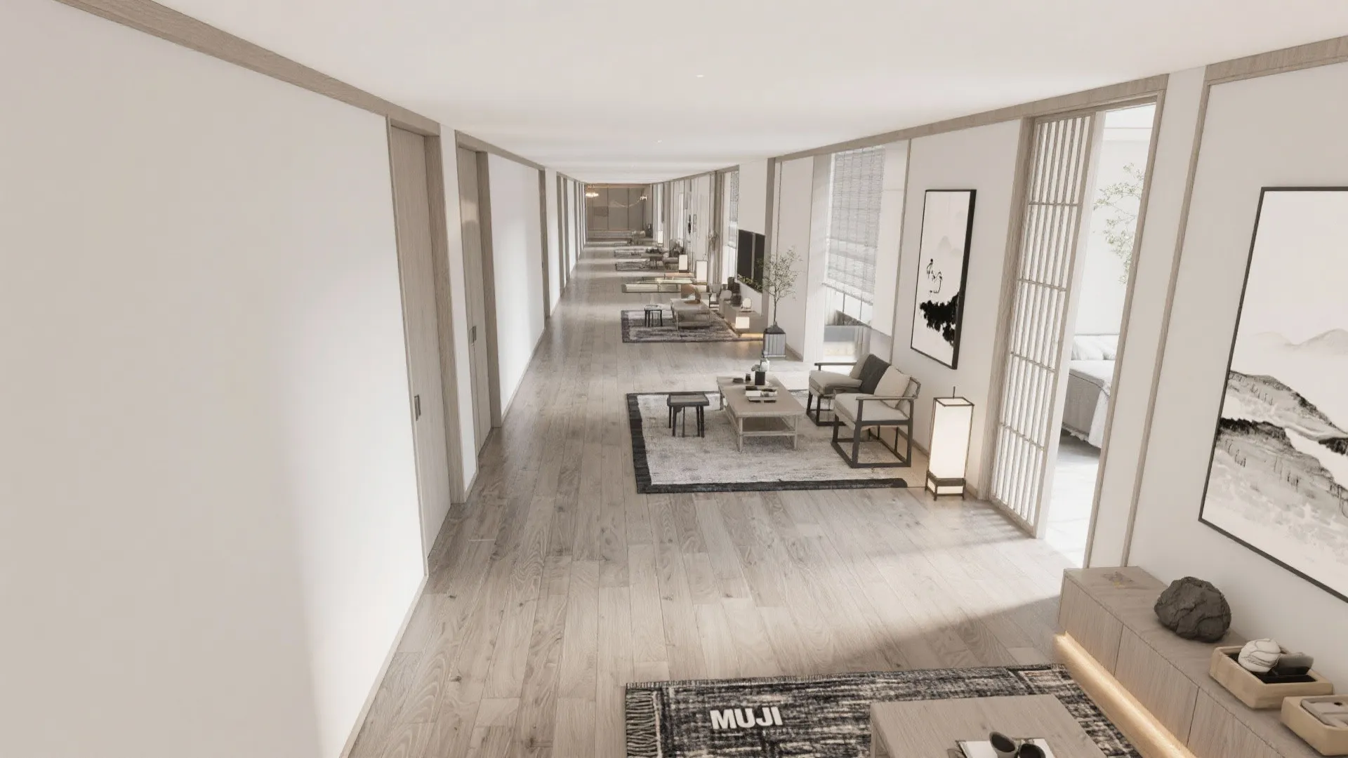 Tips 7: ラグは“動線の交差”にだけ敷く（日式風格）