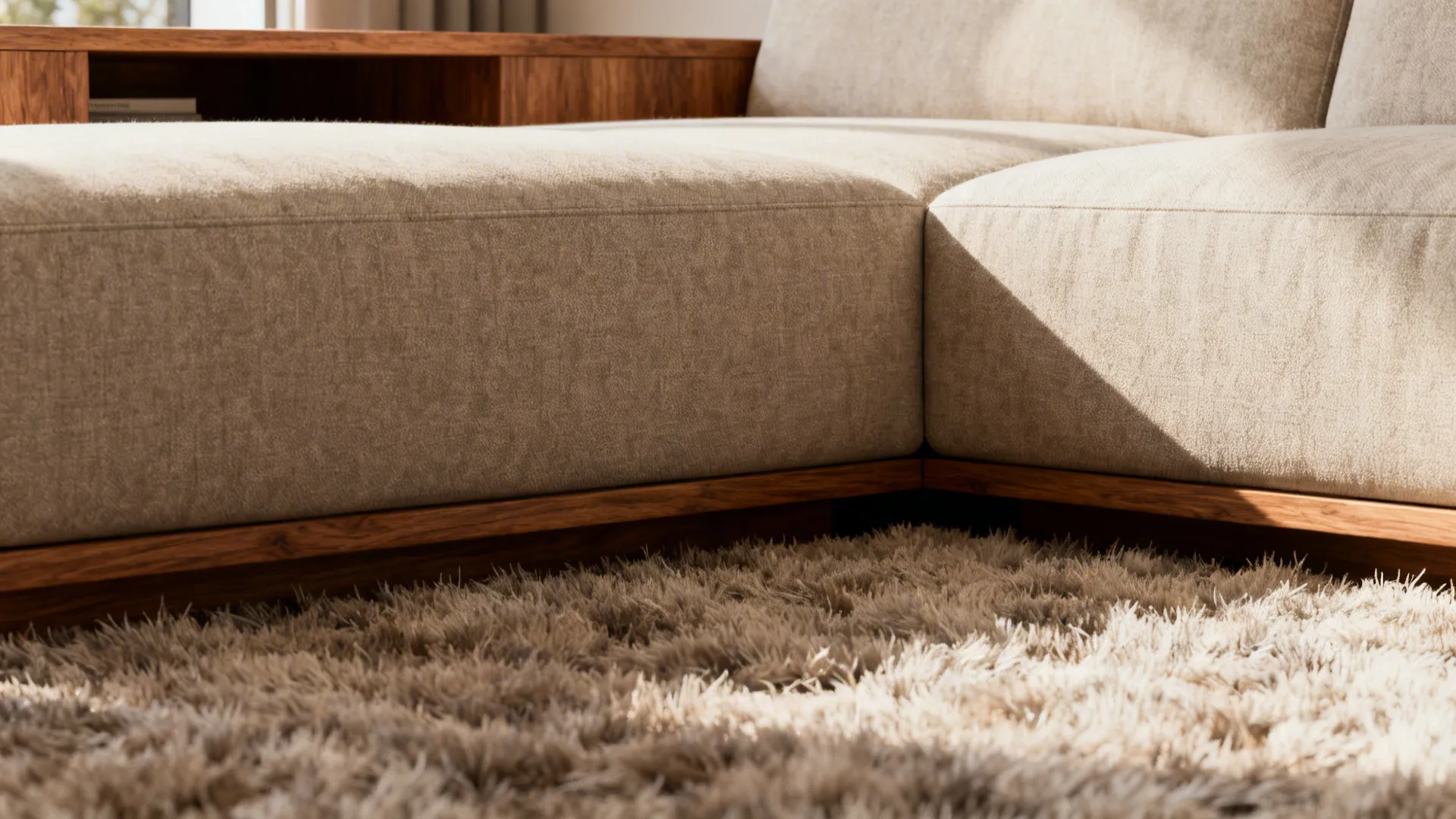 1. Anchor with a stylish rug and low console