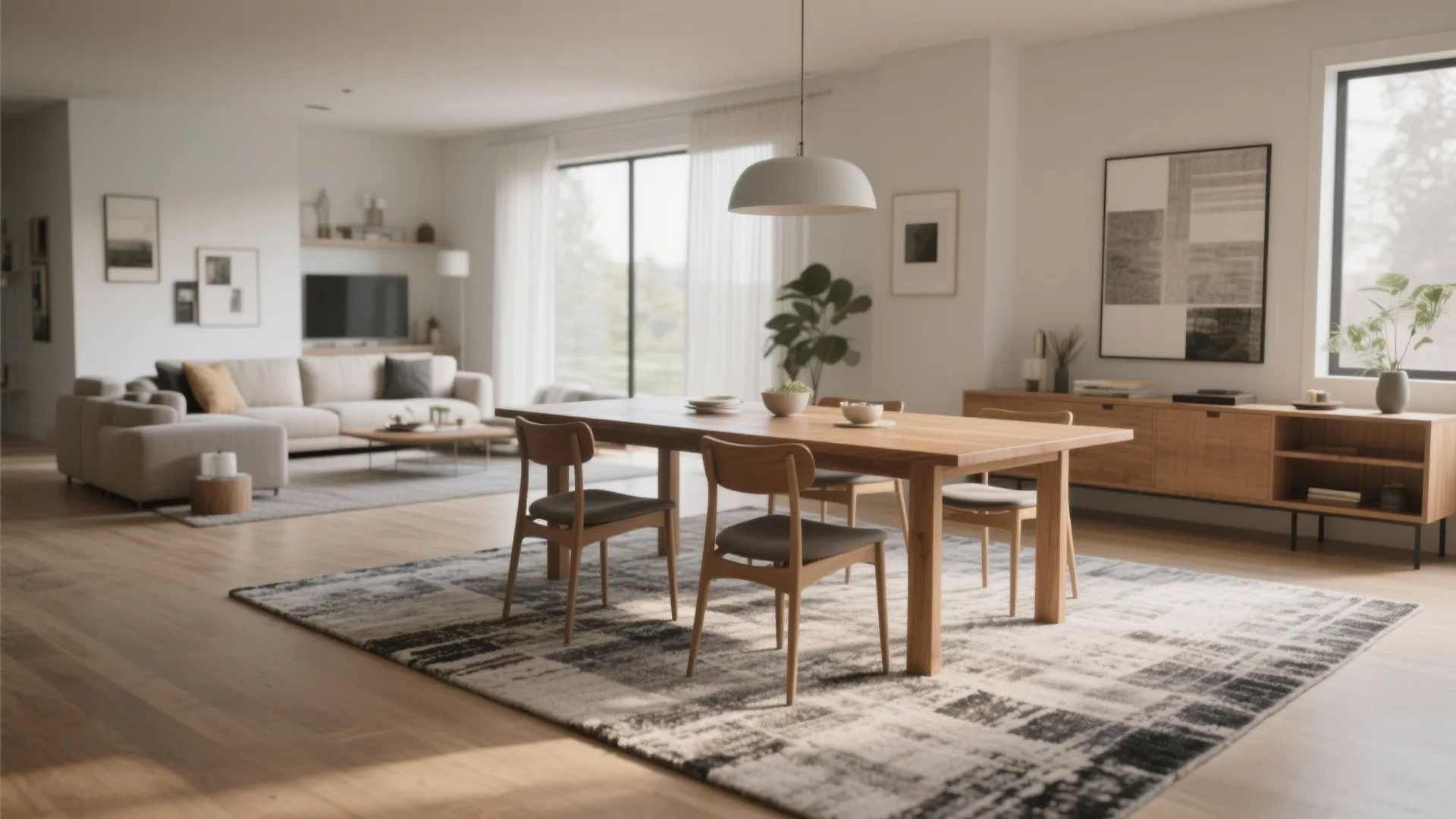 4. Extending Beneath a Dining Table