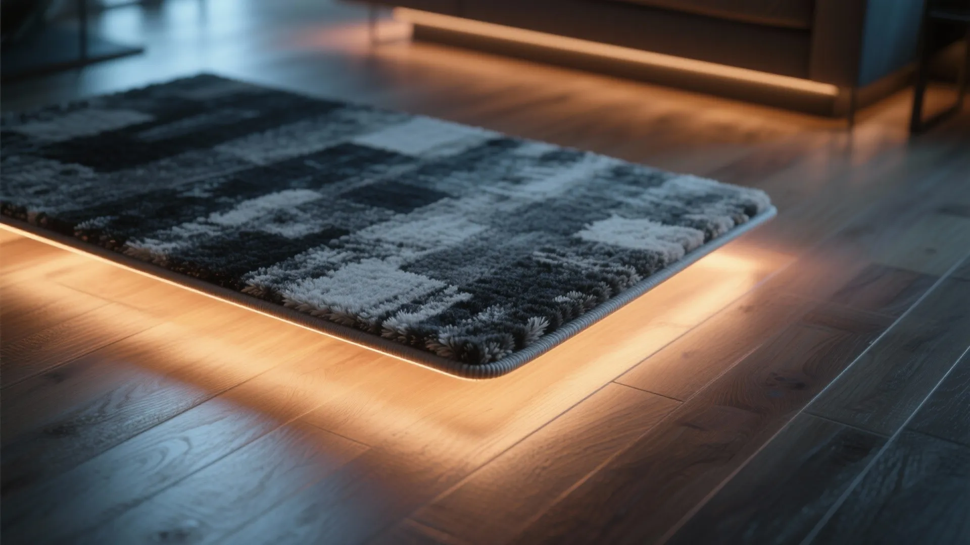 10. Rug-Edge Mood Lighting