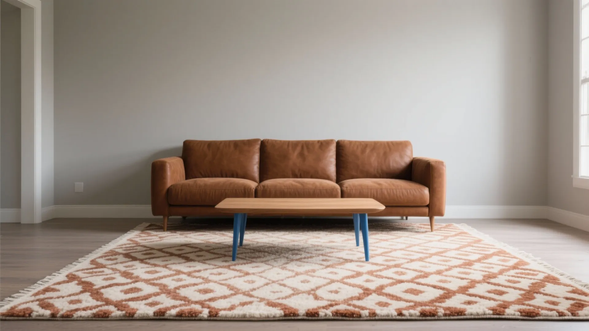 3) Ground it with the right rug: pattern, size, and pile