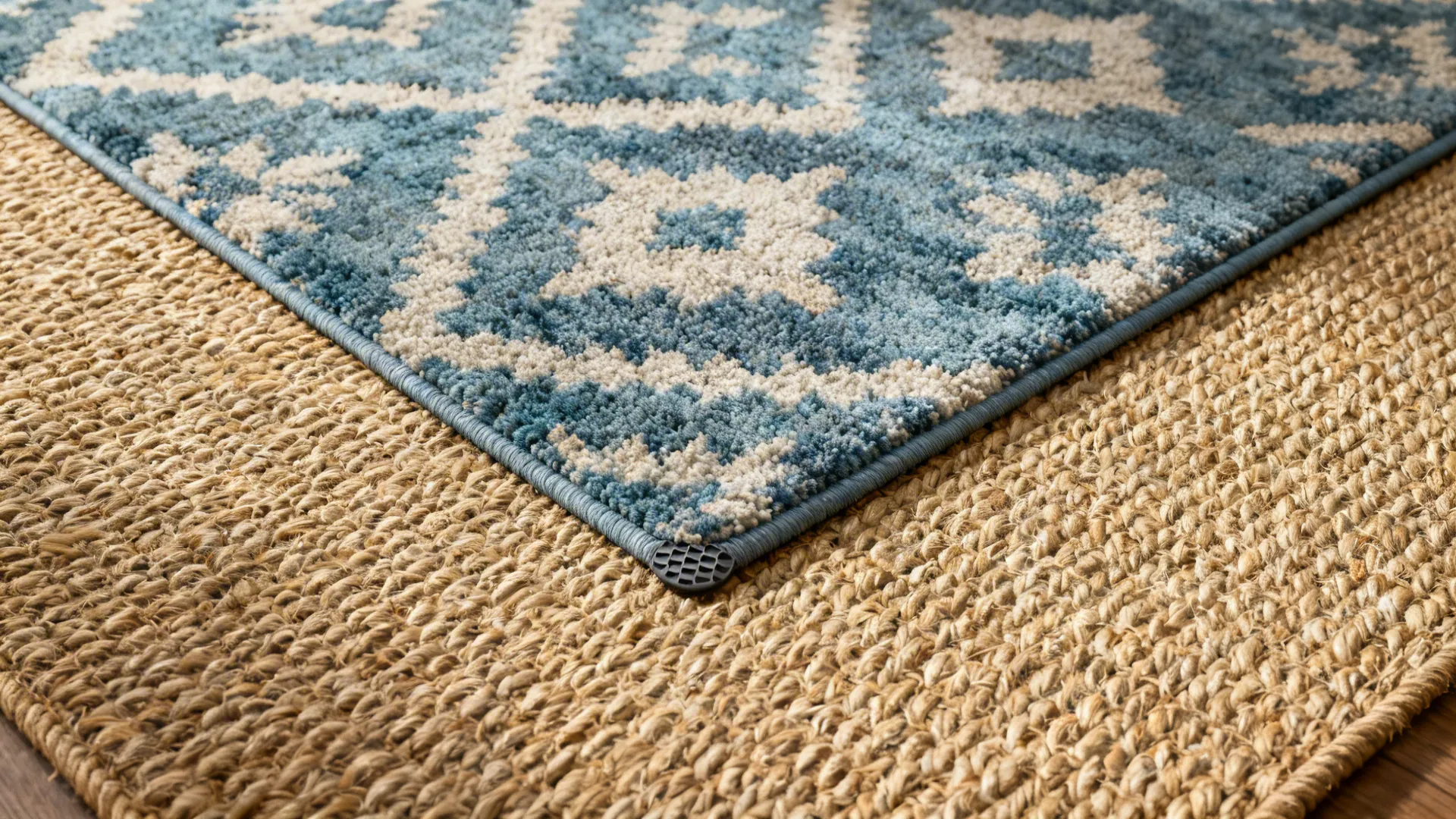 4. Layered rugs (mix sizes for texture and depth)