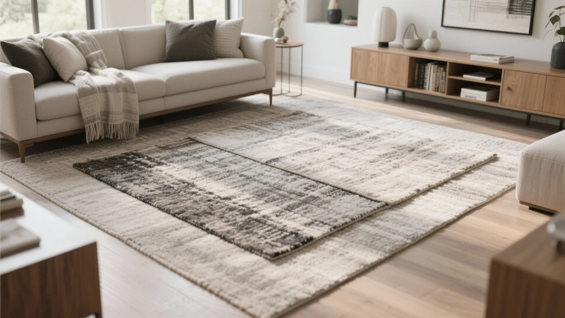 Layering with Larger Rugs