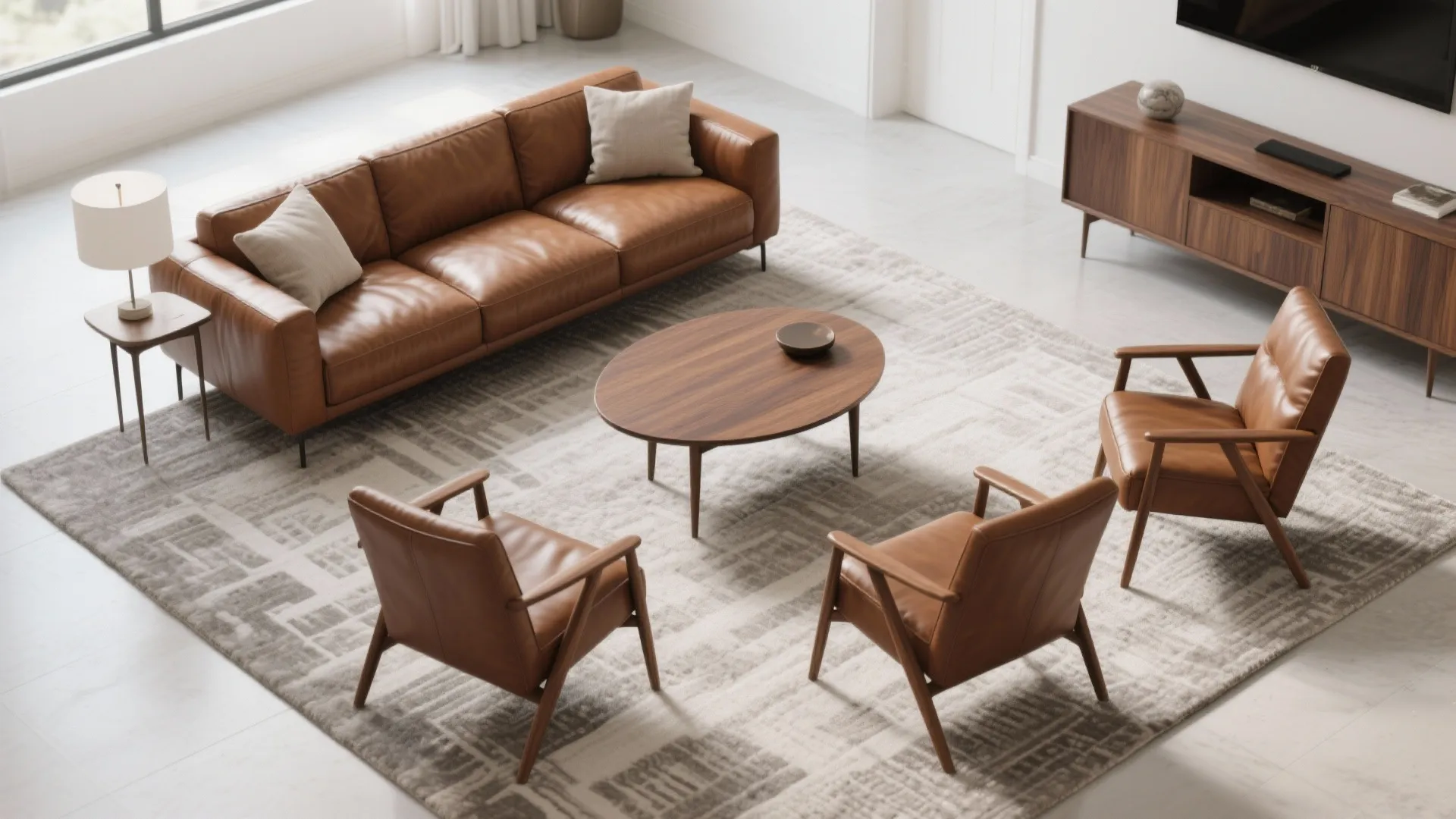 Rug size, layout, and style to pull it together