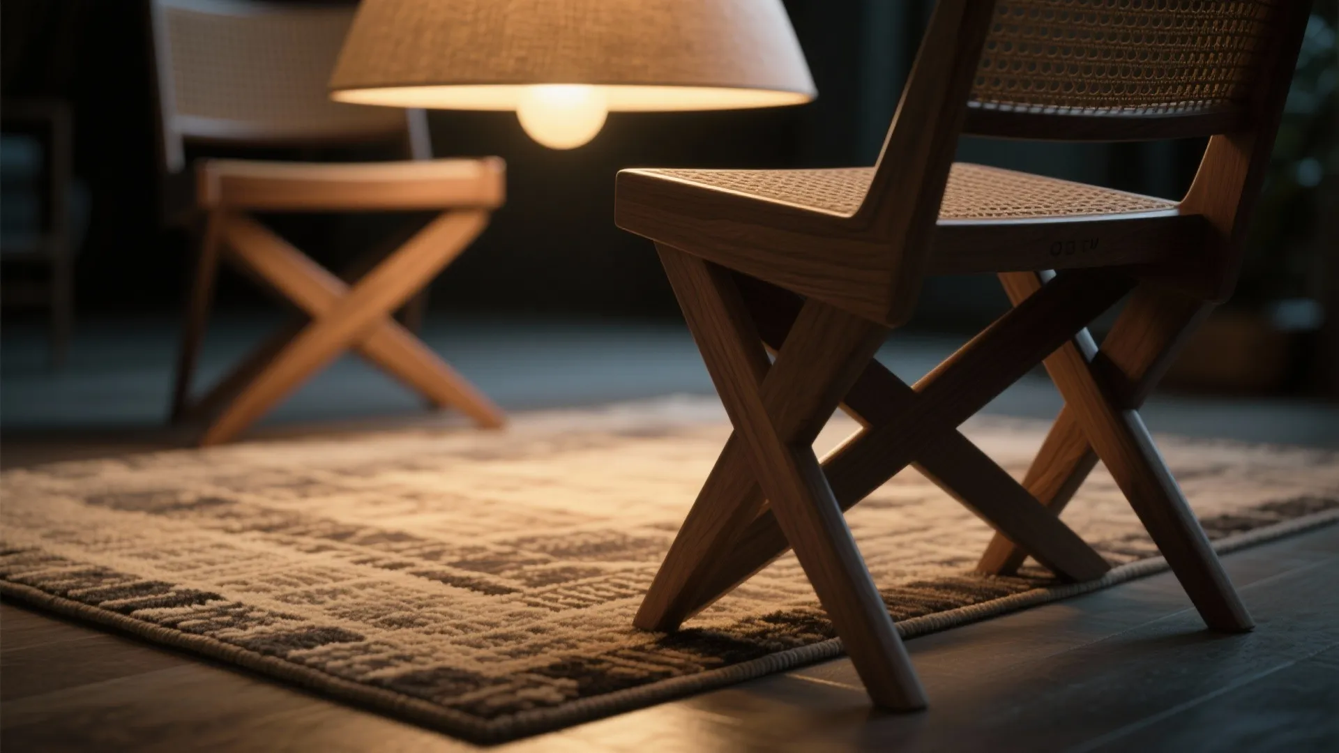 3. Create visual contrast with rug and lighting