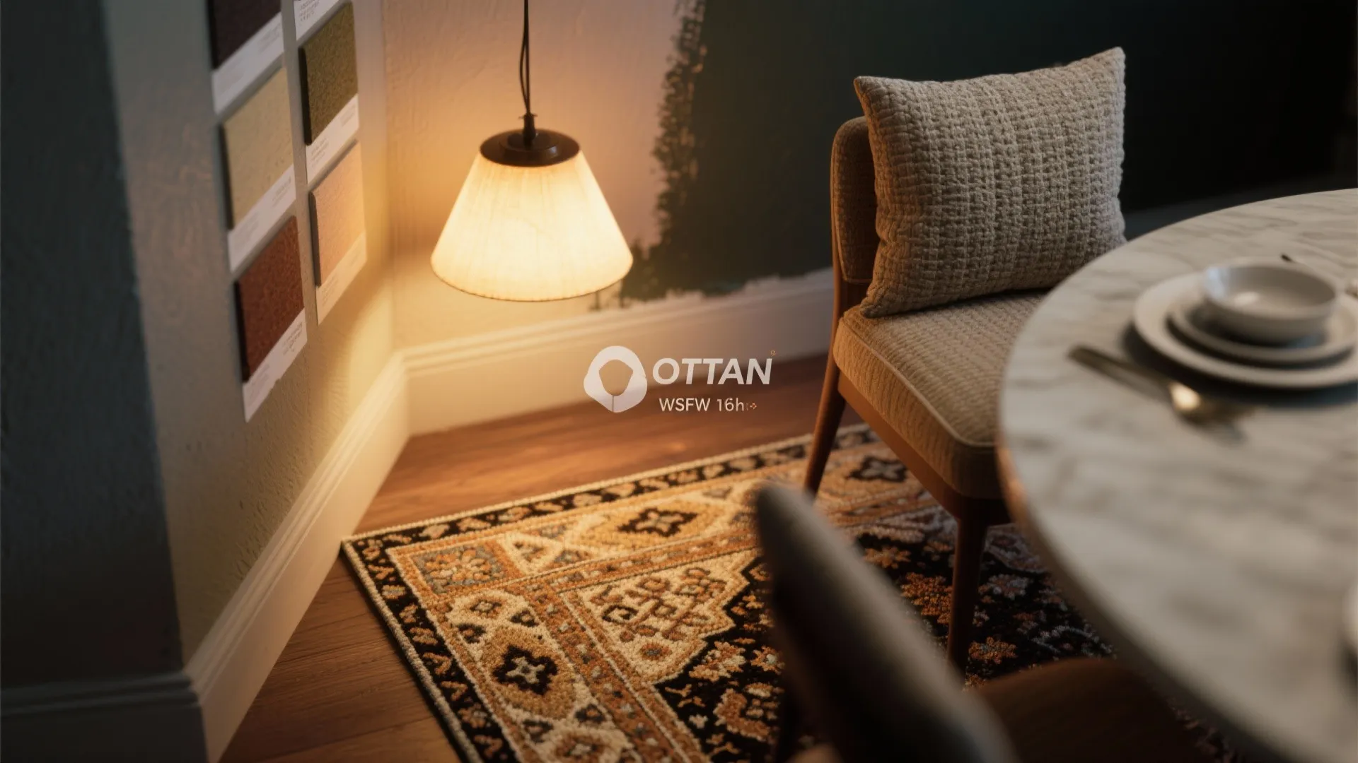 5. Visual layering with rugs and lighting