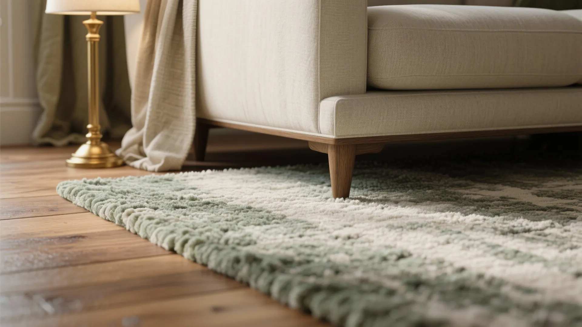 5) Scale with layers: lighting, textiles, and a hero rug