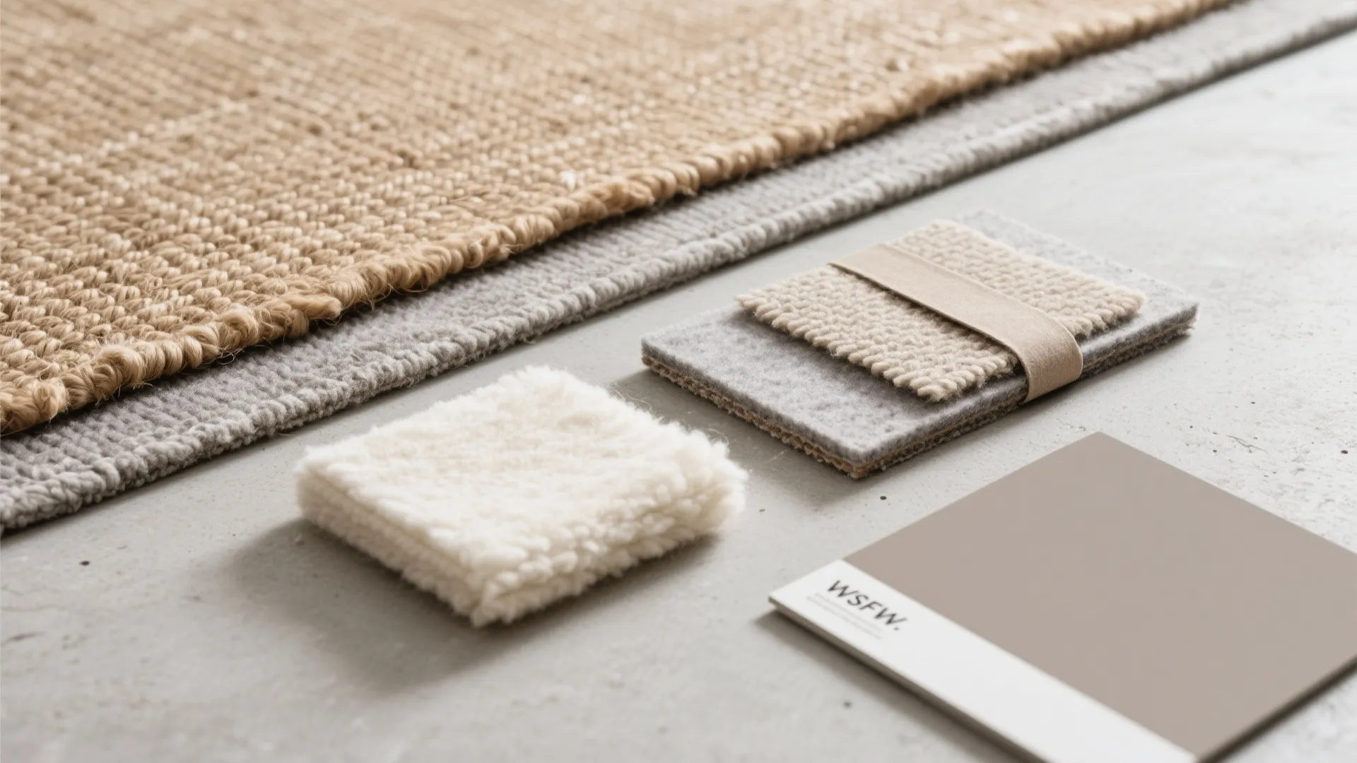 Polished Concrete With Layered Rugs