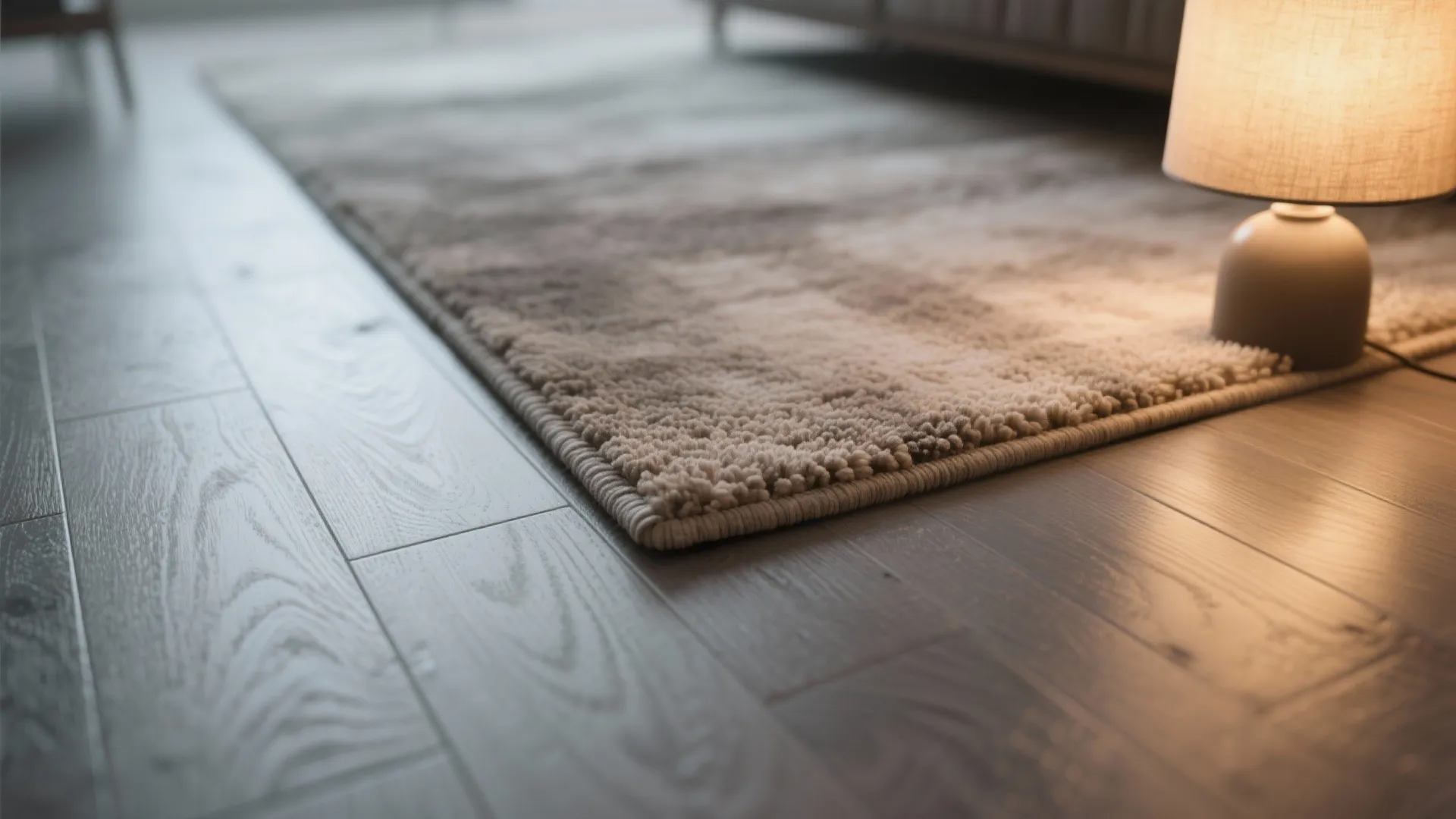 1. Anchor with a warm rug and layered lighting