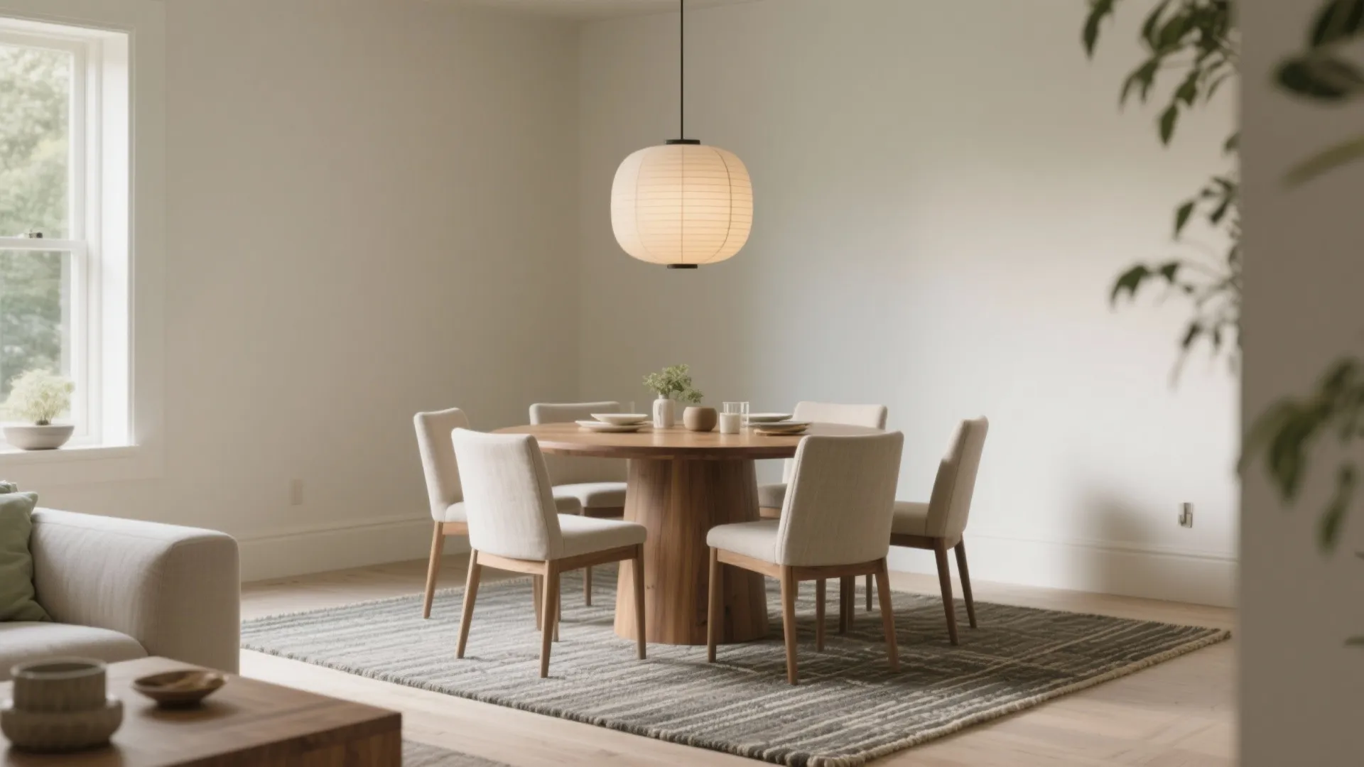 Define the Zone with a Rug and Pendant