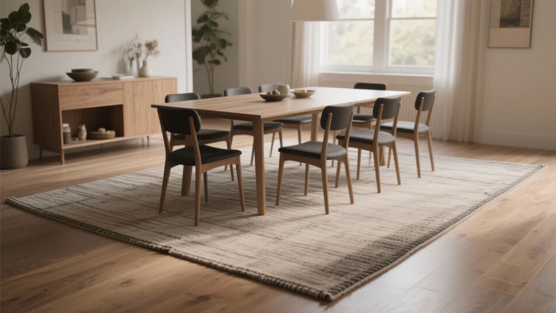 1. Go big and let the rug breathe