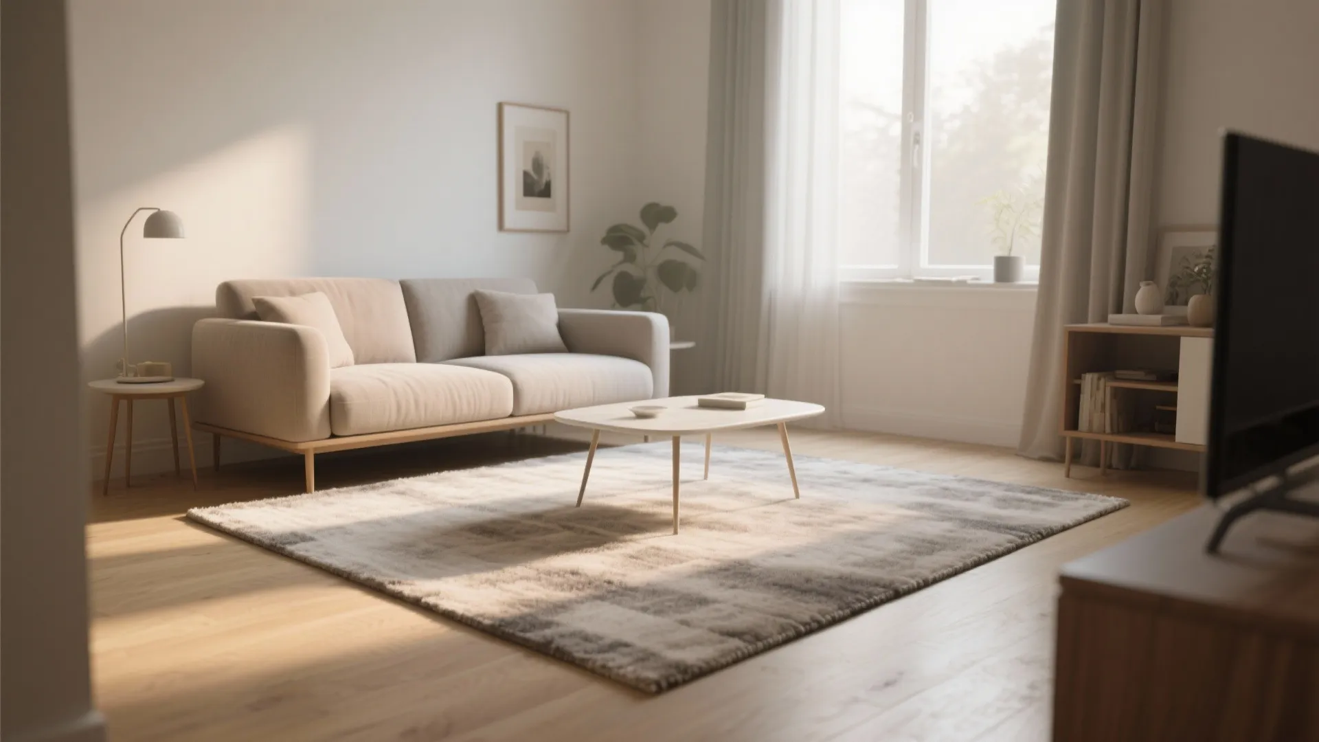 1. Right-size the rug: let furniture guide the edge