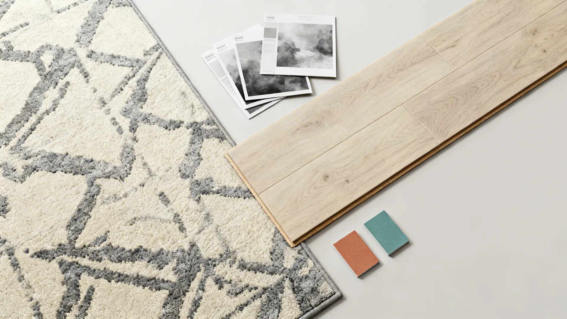 5. Patterned Rugs & Subtle Greyscale Prints