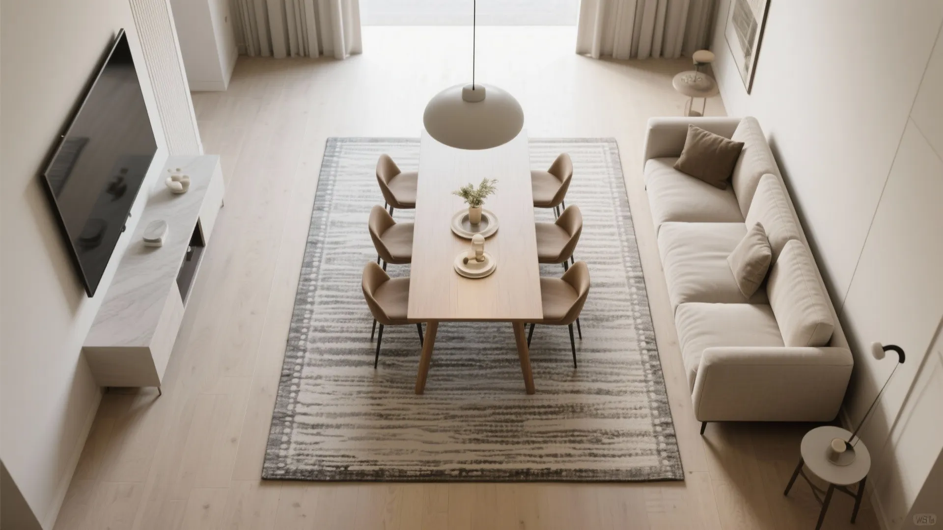 Rug + Table Alignment and Sightlines