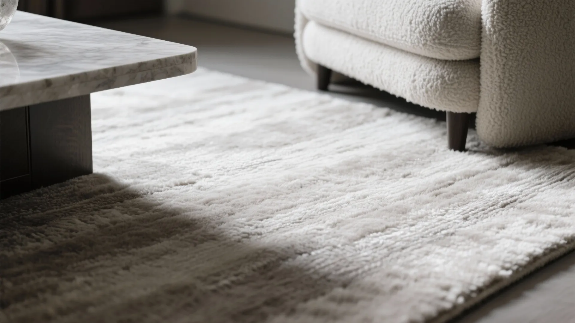 Plush Rug + Sculptural Seating