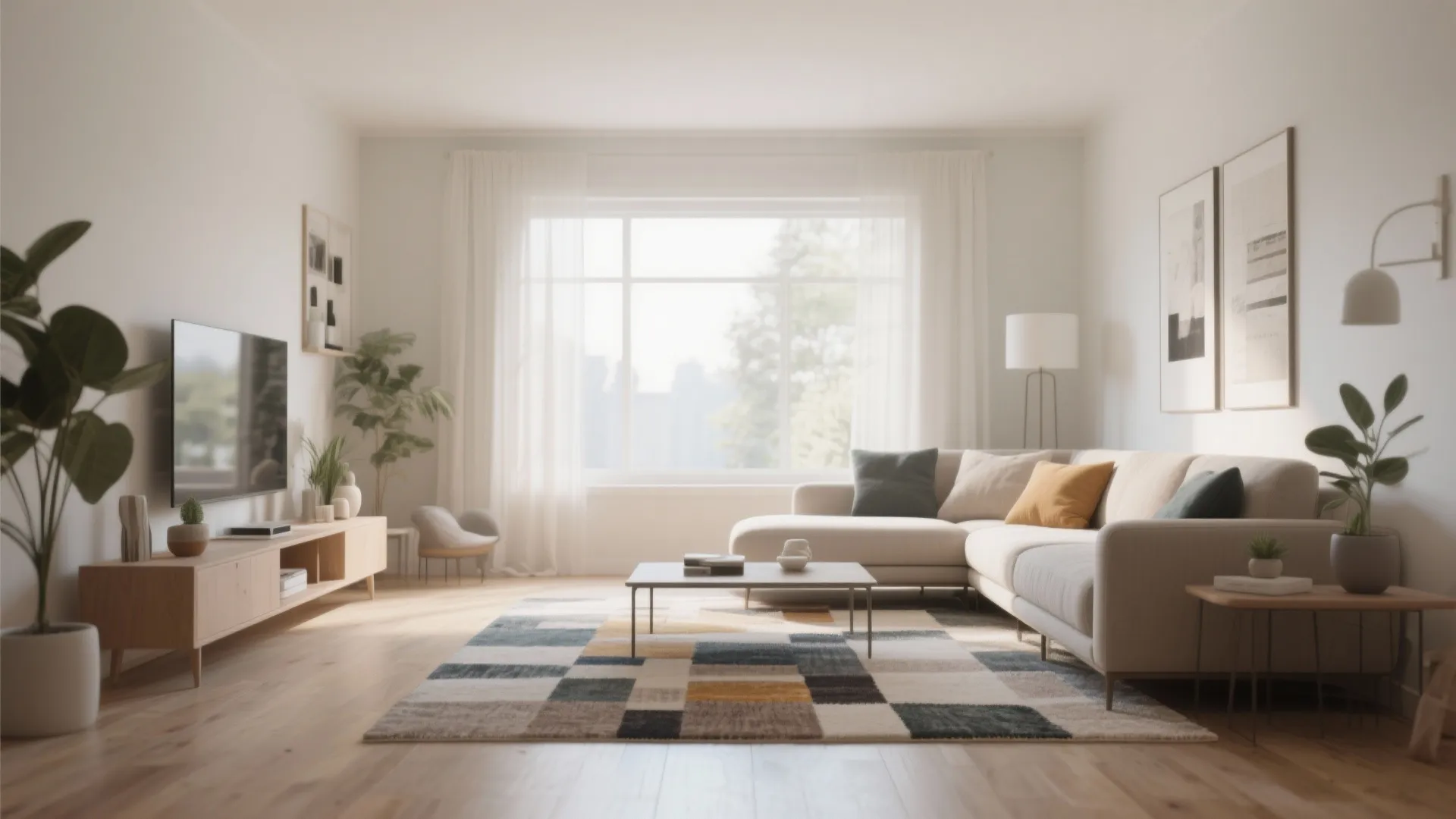 7. Area rugs to define zones