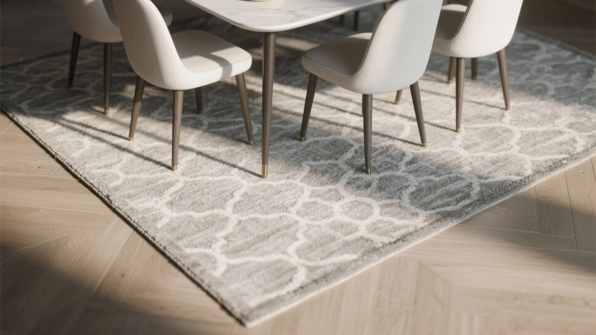 3. Anchor the set with a subtle rug