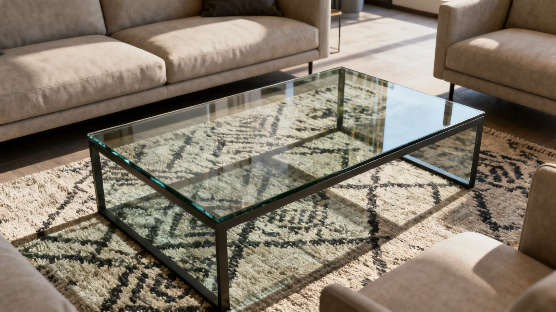 4. Layer a Rug Under for Depth