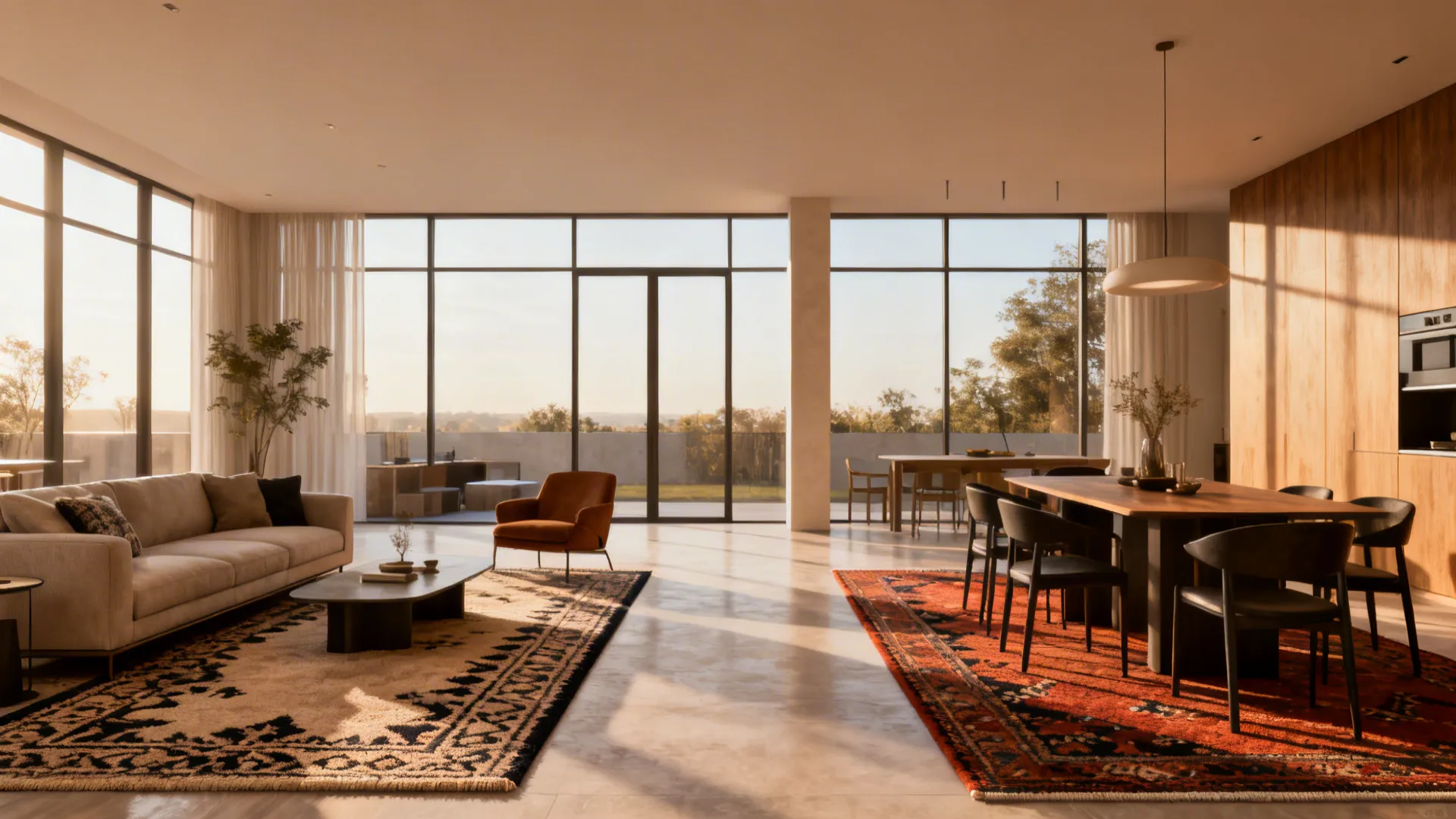 5. Rug as Zone Divider