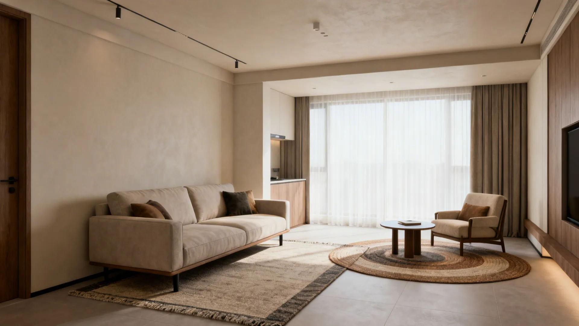 3. Use rugs and furniture grouping to define zones