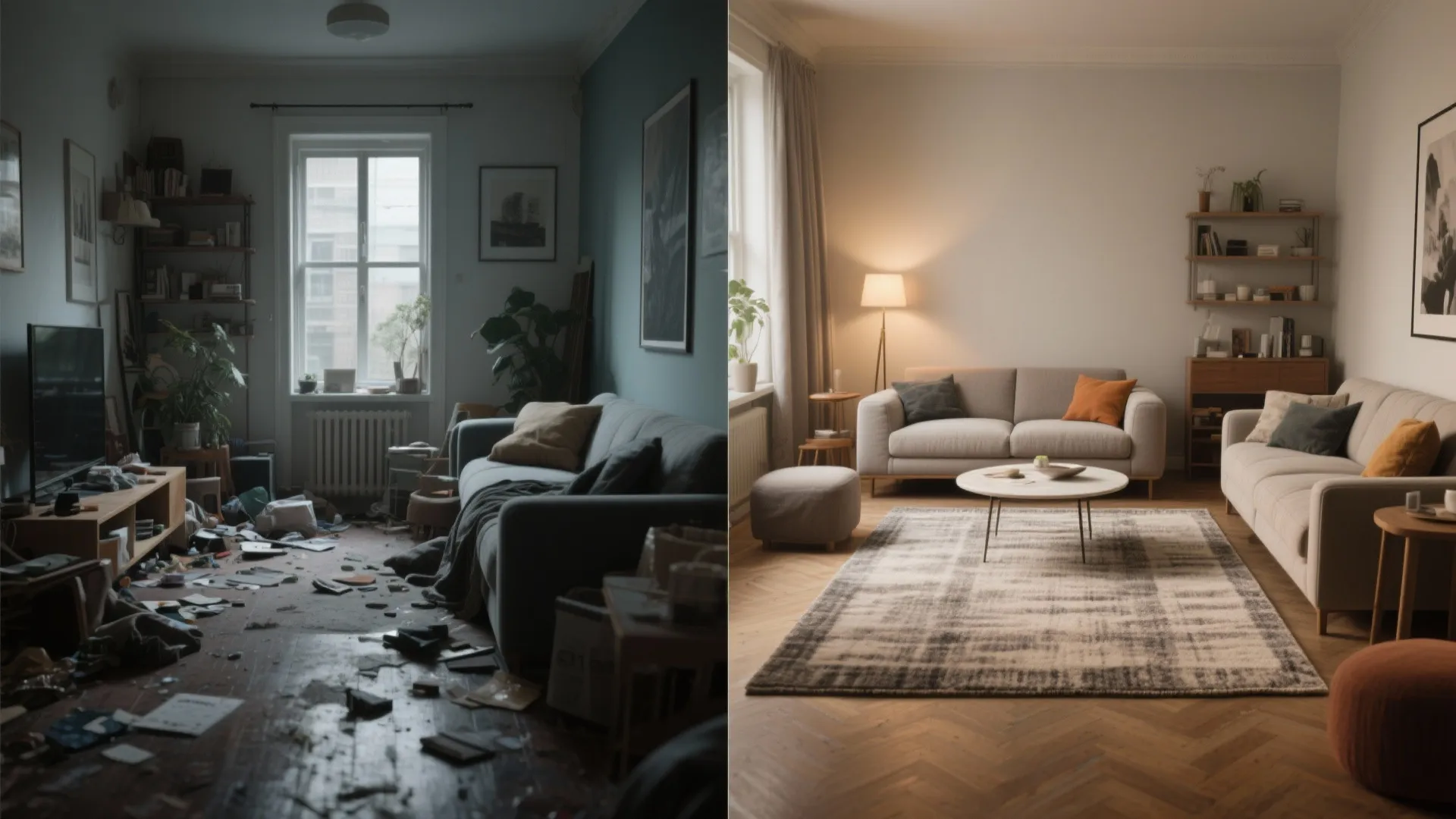 5. Define zones with rugs and compact tables