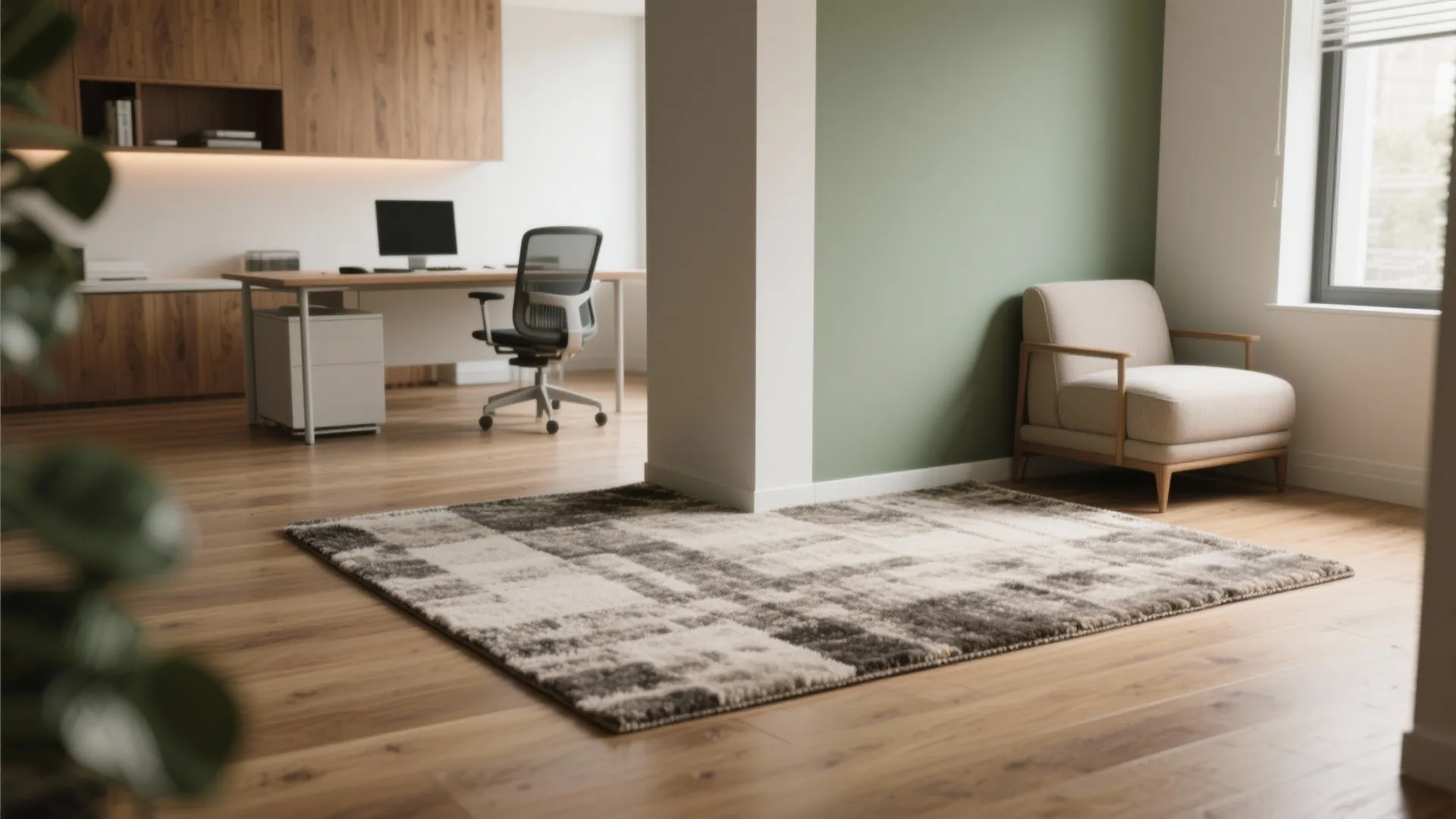 1. Zoning with Rugs and Columns