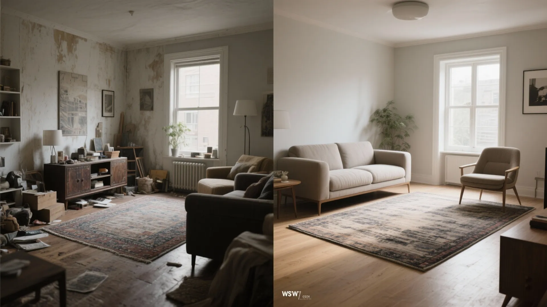 4) Soft zoning with rugs and low-profile furniture