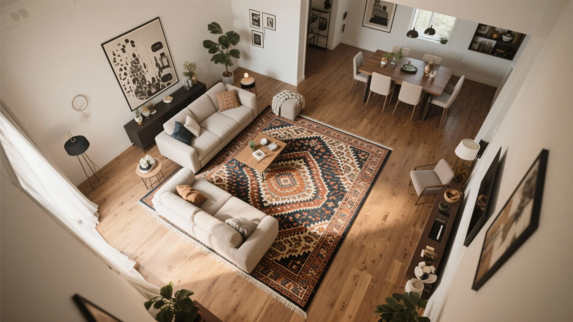 5. Zoning with rugs