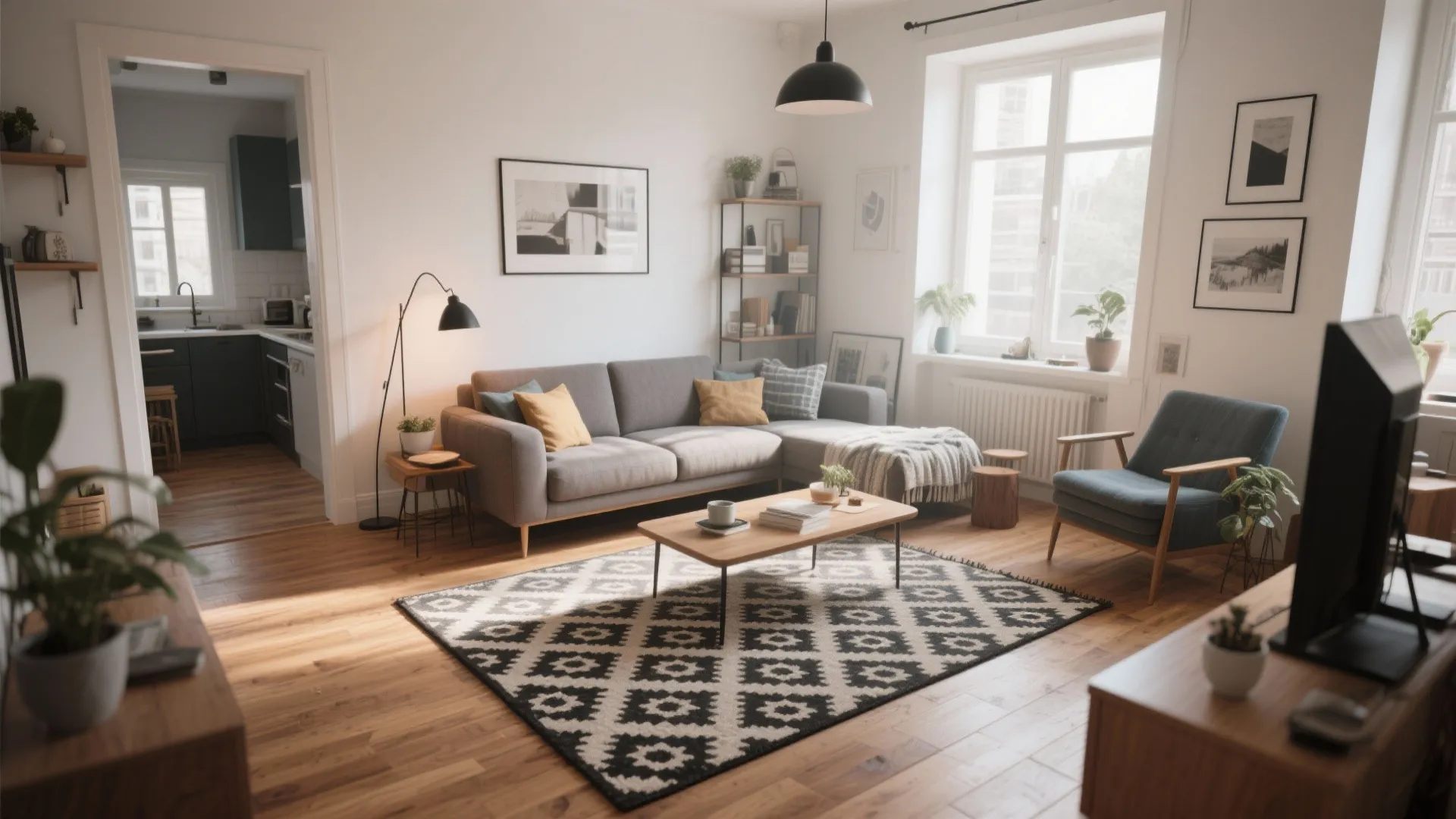 6. Area Rugs to Define Zones